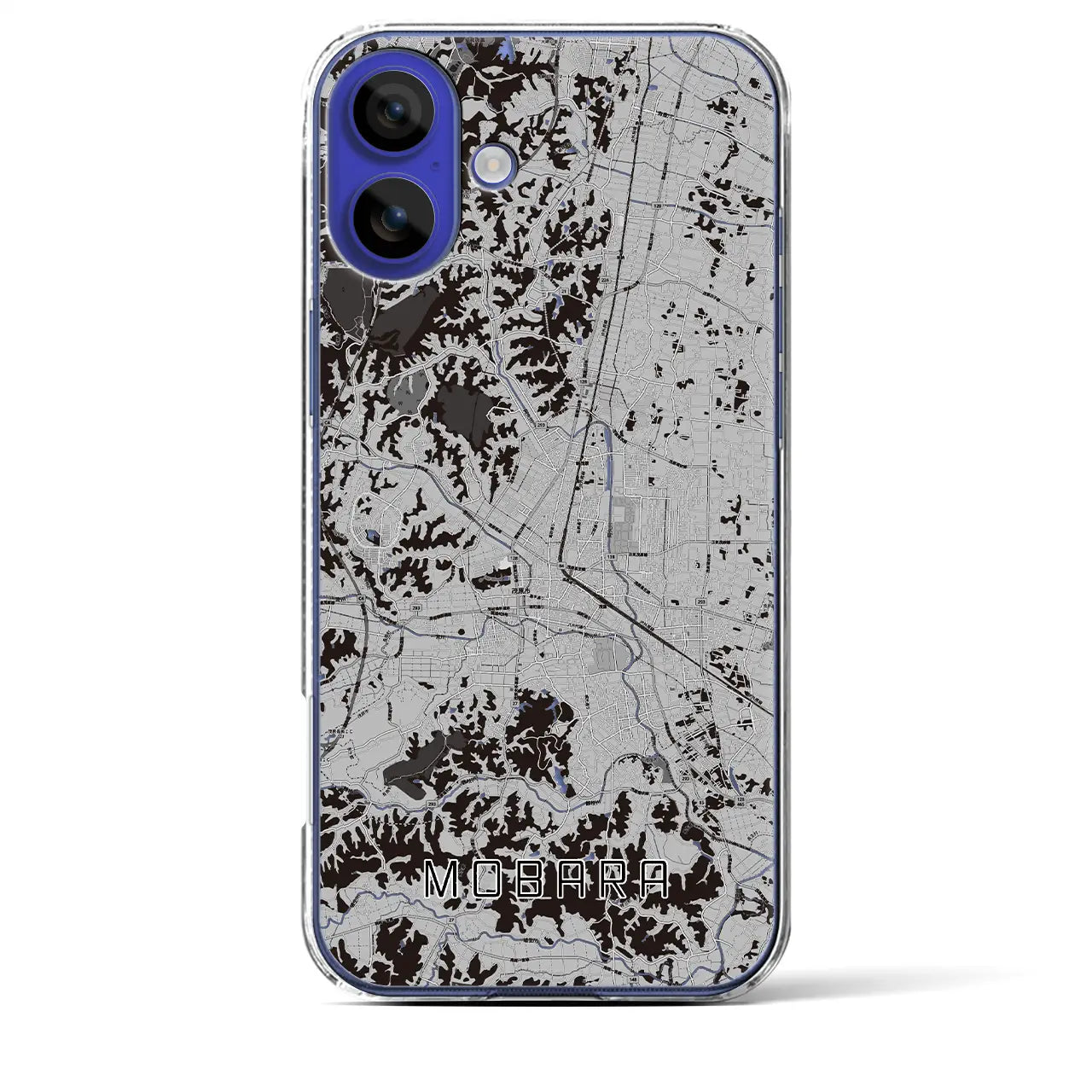 【茂原(千葉県)】地図柄iPhoneケース(クリアタイプ)