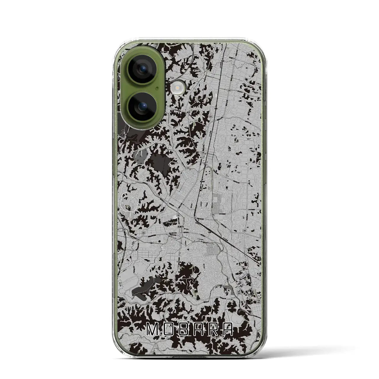 【茂原(千葉県)】地図柄iPhoneケース(クリアタイプ)