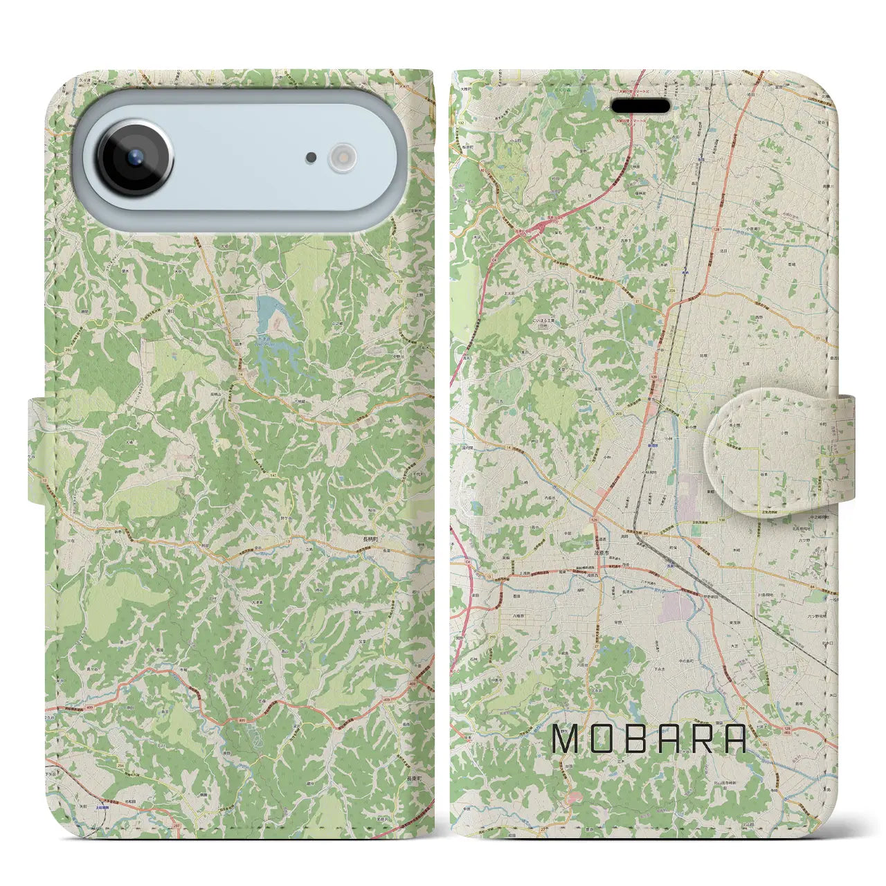 【茂原(千葉県)】地図柄iPhoneケース(手帳タイプ)