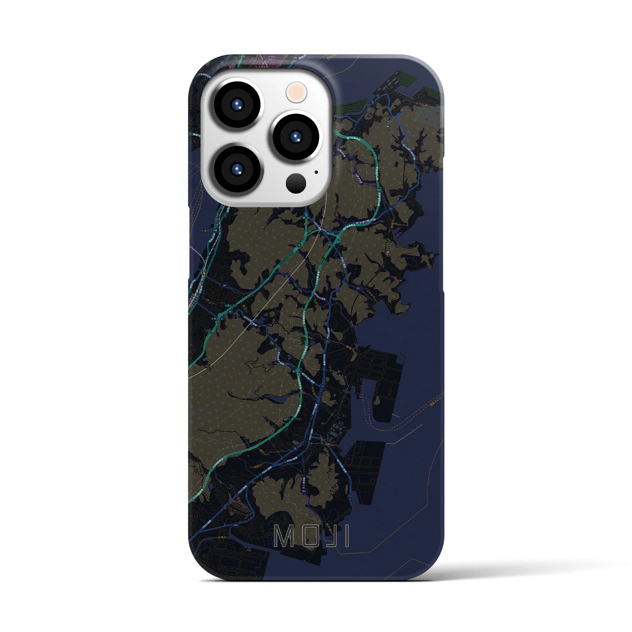 【門司(福岡県)】地図柄iPhoneケース(バックカバータイプ)