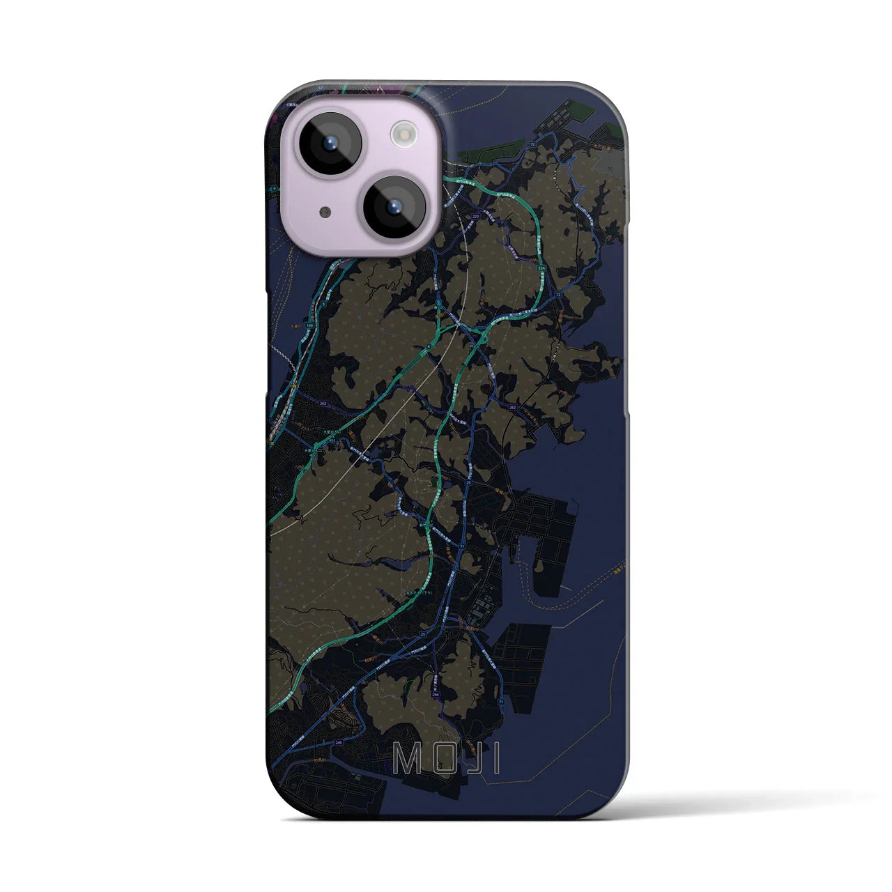 【門司(福岡県)】地図柄iPhoneケース(バックカバータイプ)