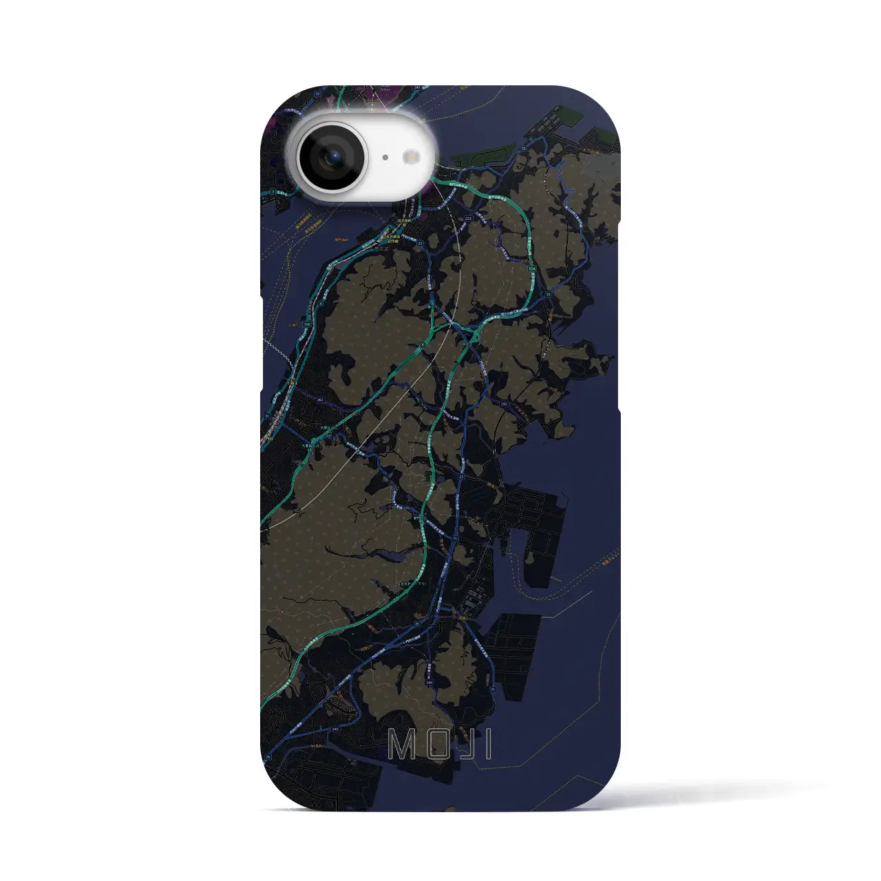 【門司(福岡県)】地図柄iPhoneケース(バックカバータイプ)