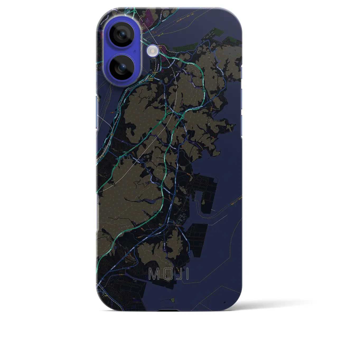 【門司(福岡県)】地図柄iPhoneケース(バックカバータイプ)