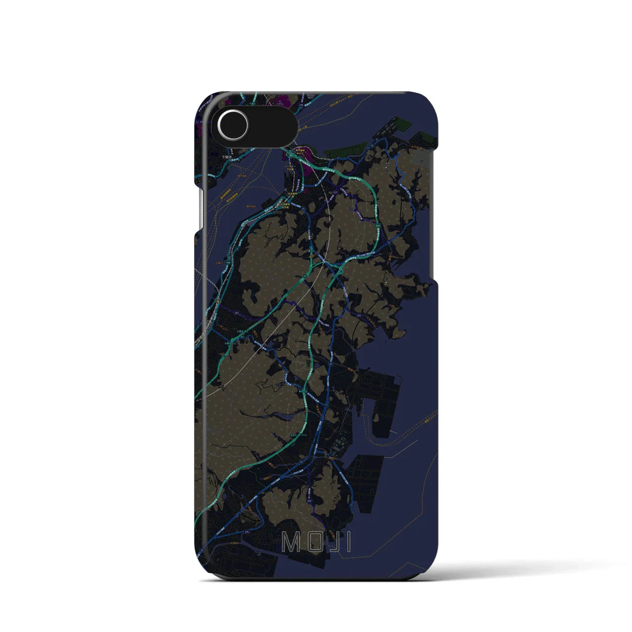 【門司(福岡県)】地図柄iPhoneケース(バックカバータイプ)