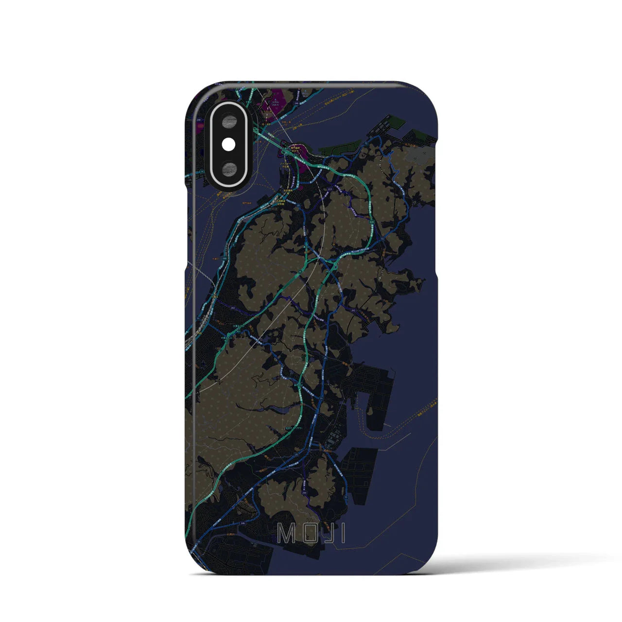 【門司(福岡県)】地図柄iPhoneケース(バックカバータイプ)