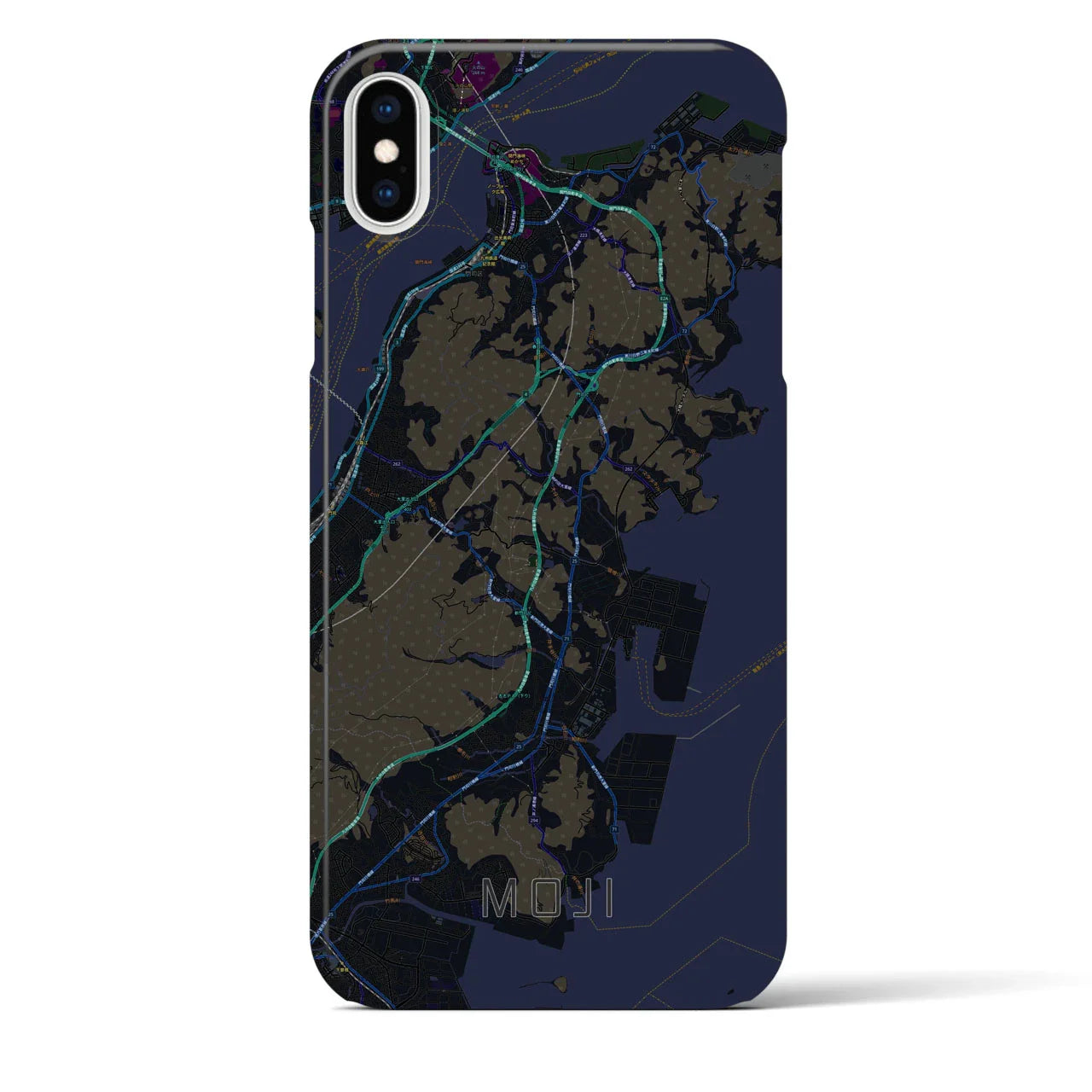 【門司(福岡県)】地図柄iPhoneケース(バックカバータイプ)