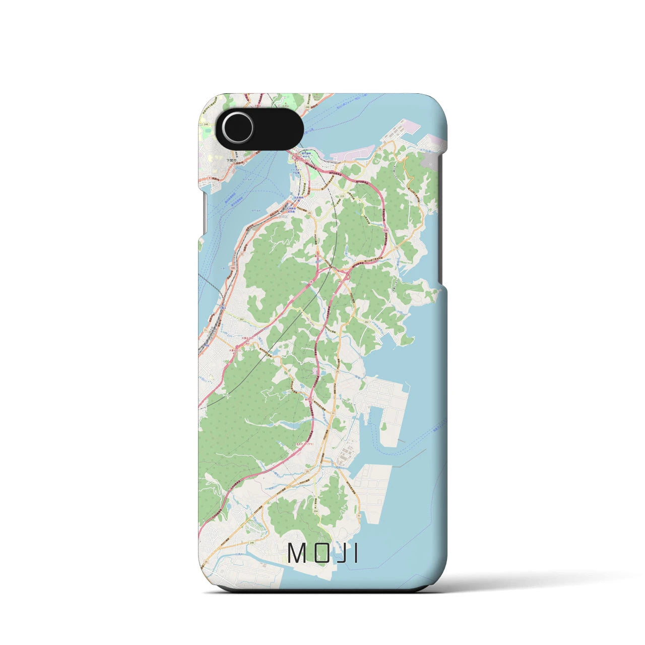 【門司(福岡県)】地図柄iPhoneケース(バックカバータイプ)