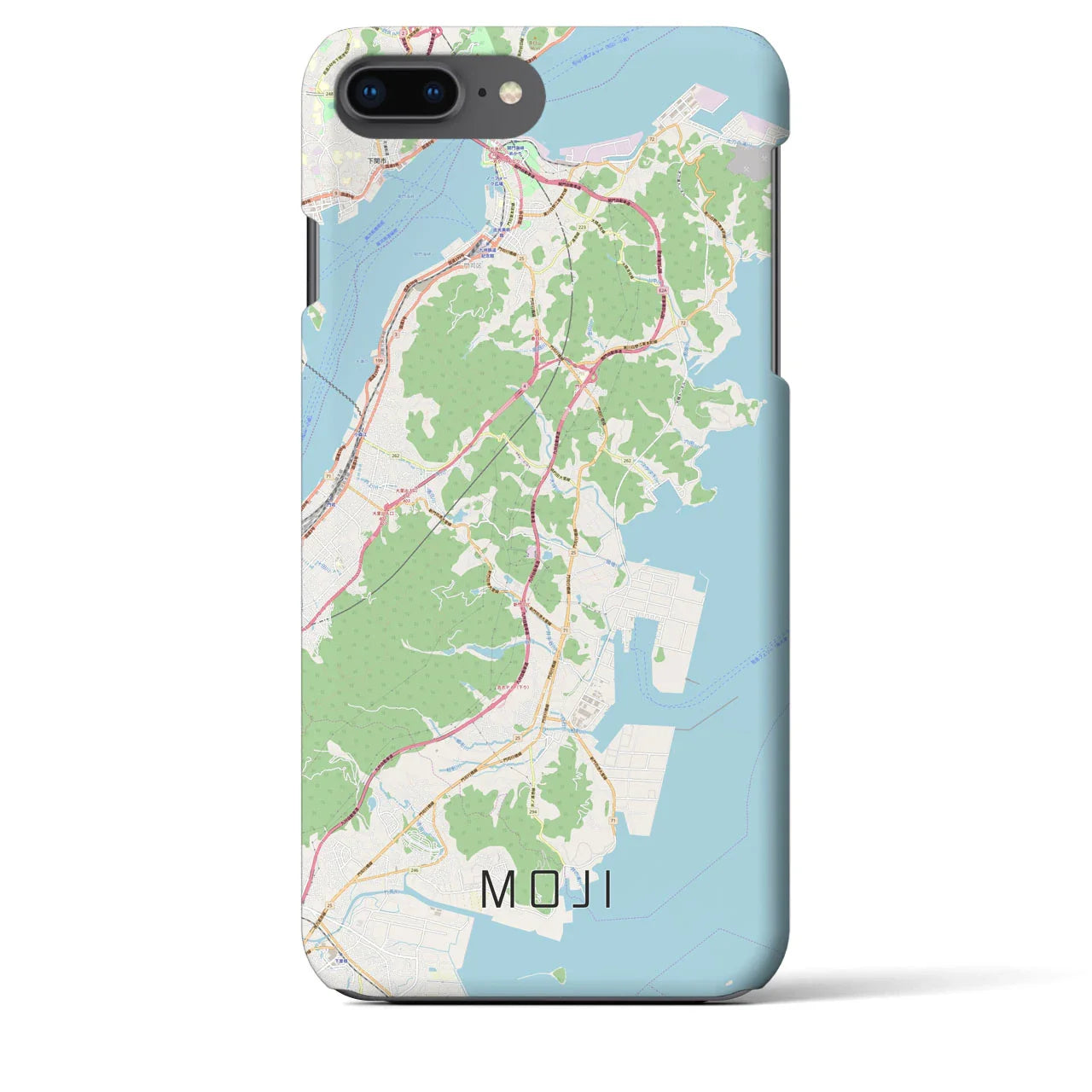 【門司(福岡県)】地図柄iPhoneケース(バックカバータイプ)
