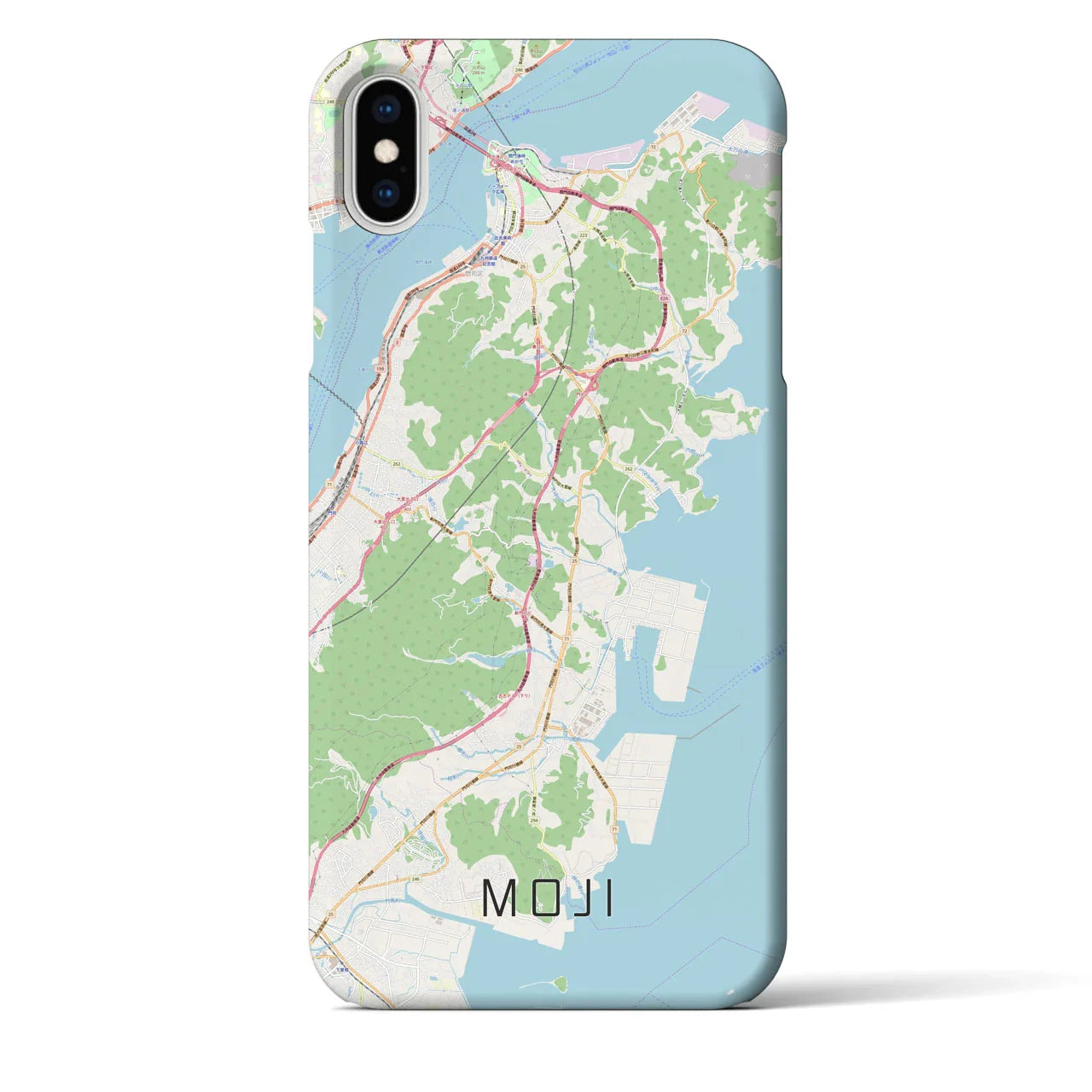 【門司(福岡県)】地図柄iPhoneケース(バックカバータイプ)