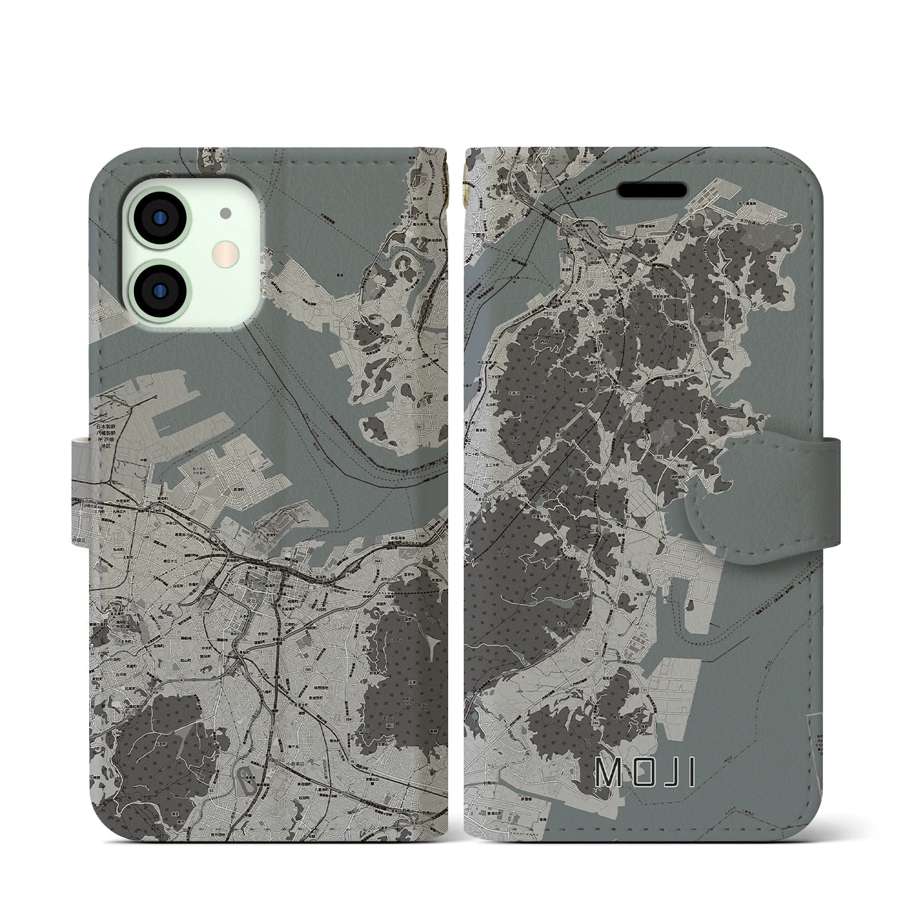 【門司(福岡県)】地図柄iPhoneケース(手帳タイプ)