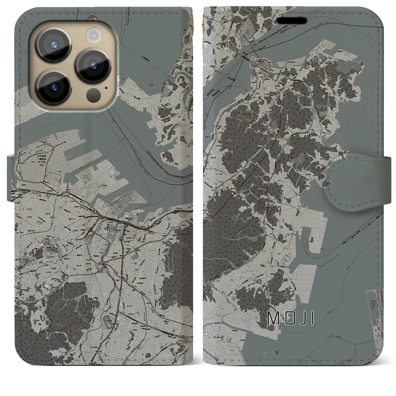 【門司(福岡県)】地図柄iPhoneケース(手帳タイプ)