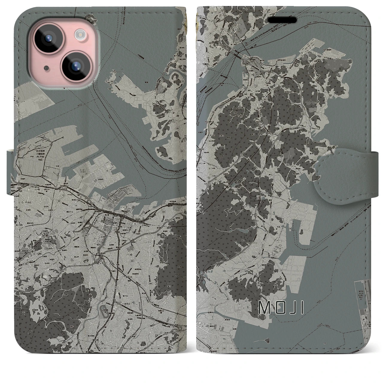 【門司(福岡県)】地図柄iPhoneケース(手帳タイプ)