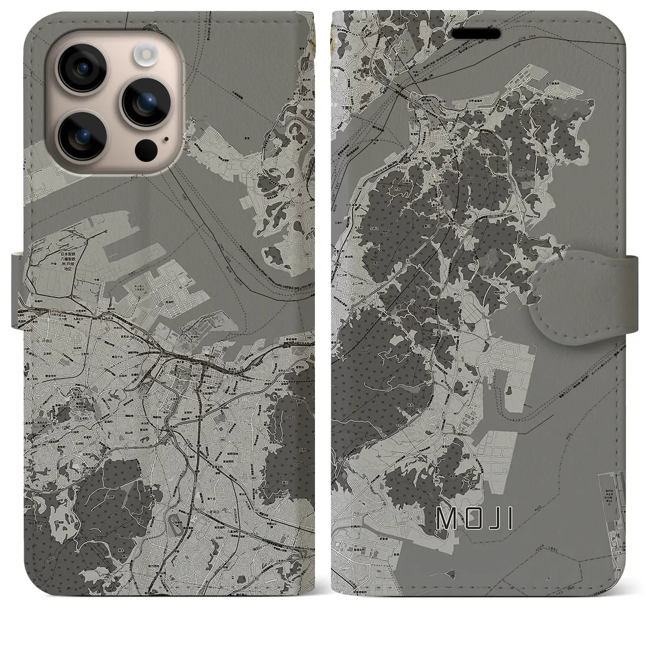 【門司(福岡県)】地図柄iPhoneケース(手帳タイプ)