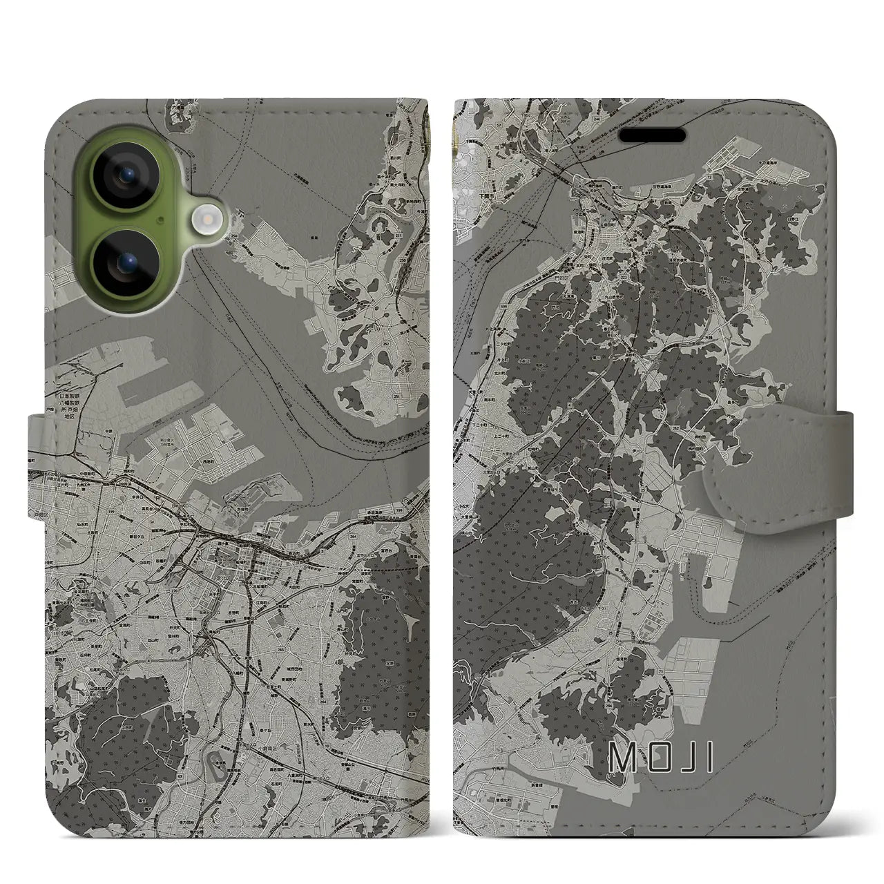 【門司(福岡県)】地図柄iPhoneケース(手帳タイプ)