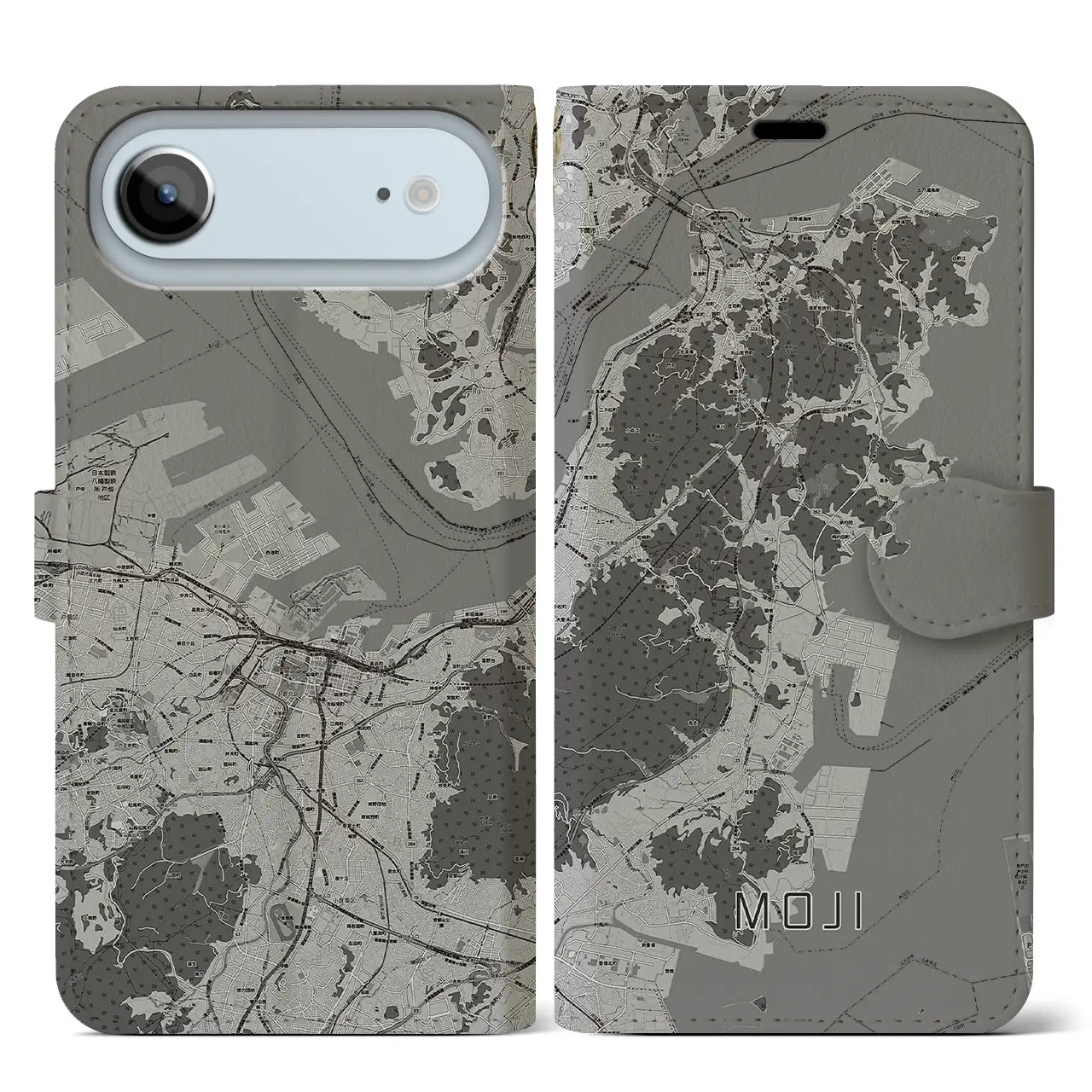 【門司(福岡県)】地図柄iPhoneケース(手帳タイプ)