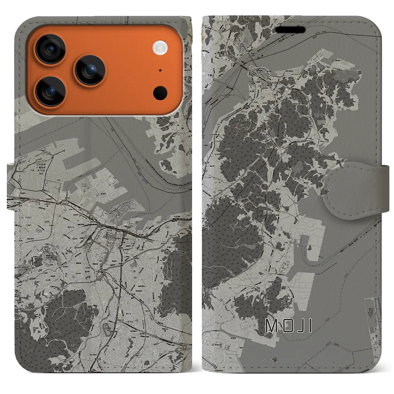 【門司(福岡県)】地図柄iPhoneケース(手帳タイプ)