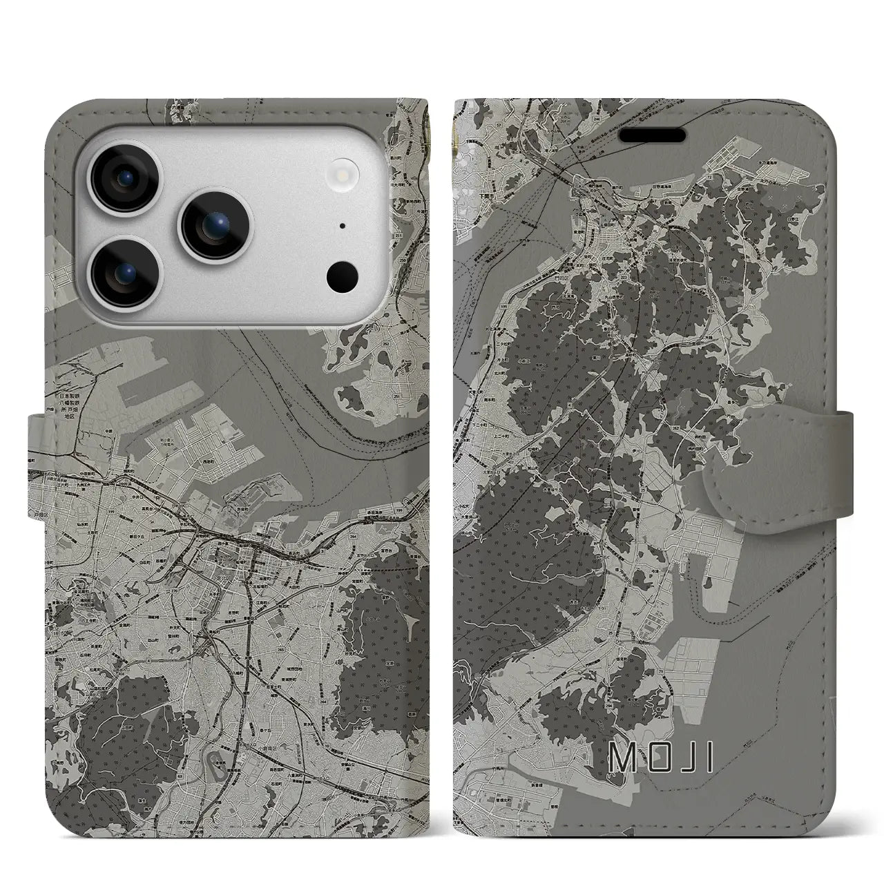 【門司(福岡県)】地図柄iPhoneケース(手帳タイプ)