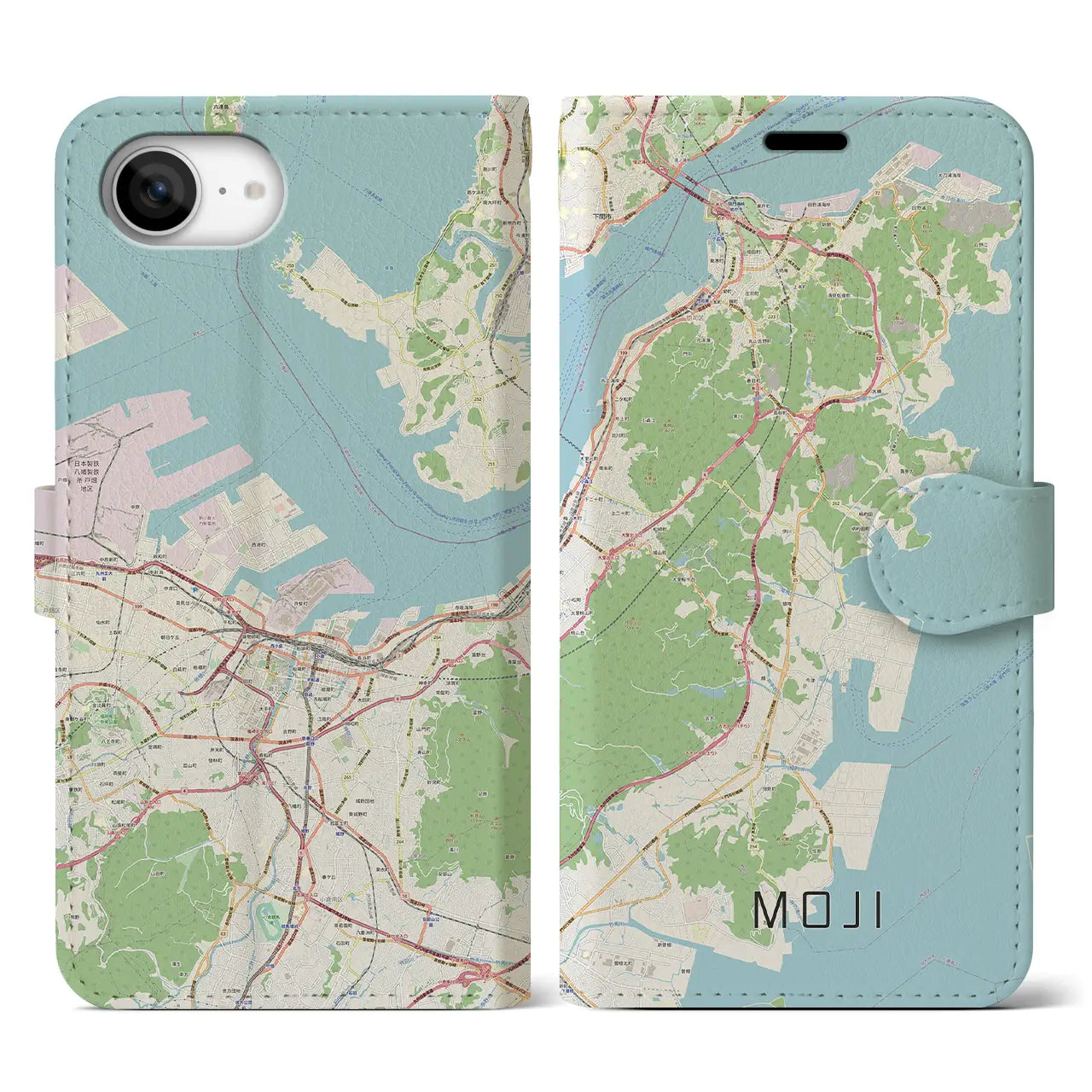 【門司(福岡県)】地図柄iPhoneケース(手帳タイプ)