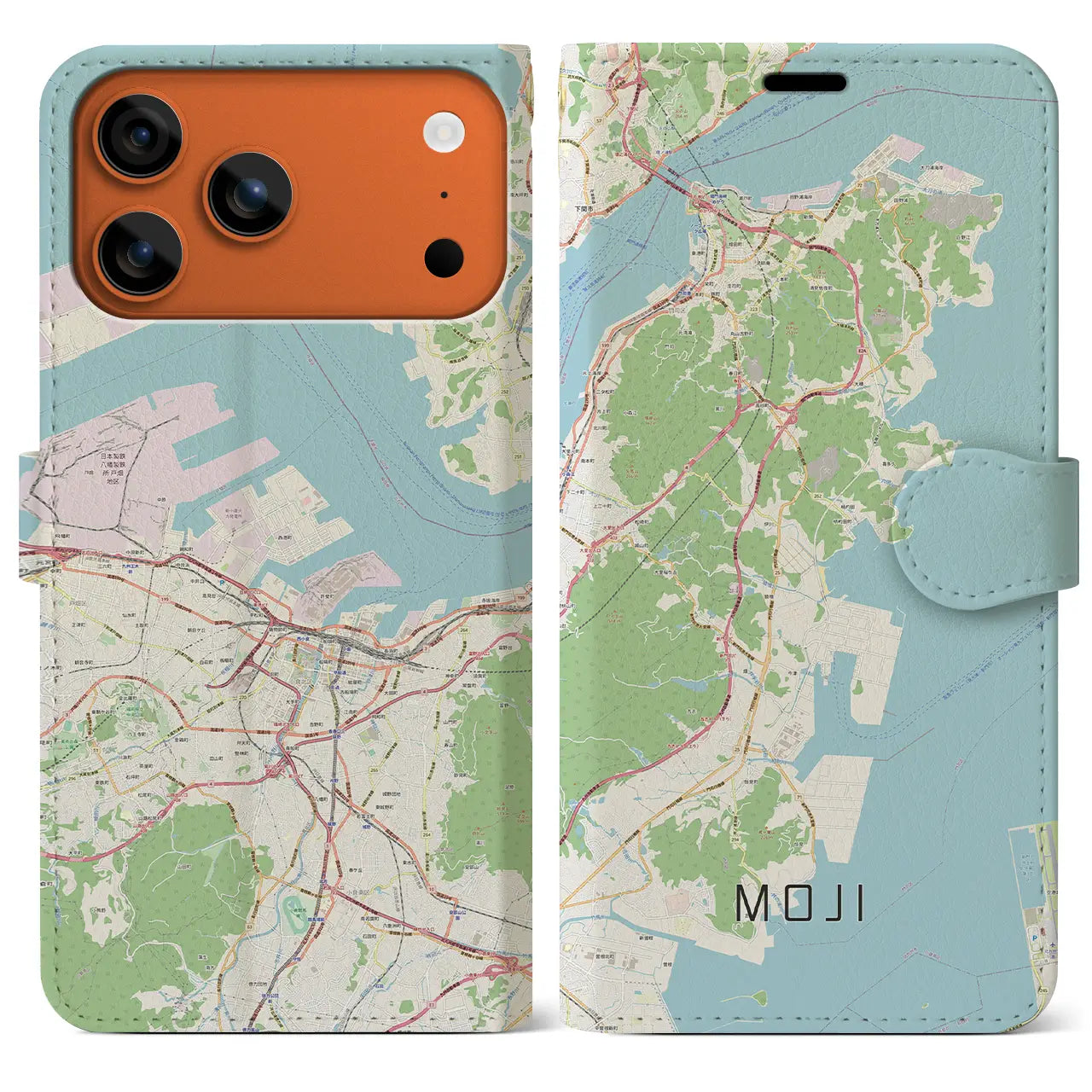 【門司(福岡県)】地図柄iPhoneケース(手帳タイプ)