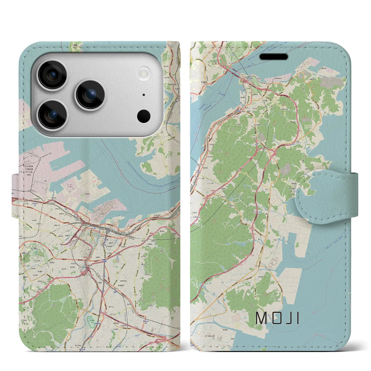 【門司(福岡県)】地図柄iPhoneケース(手帳タイプ)