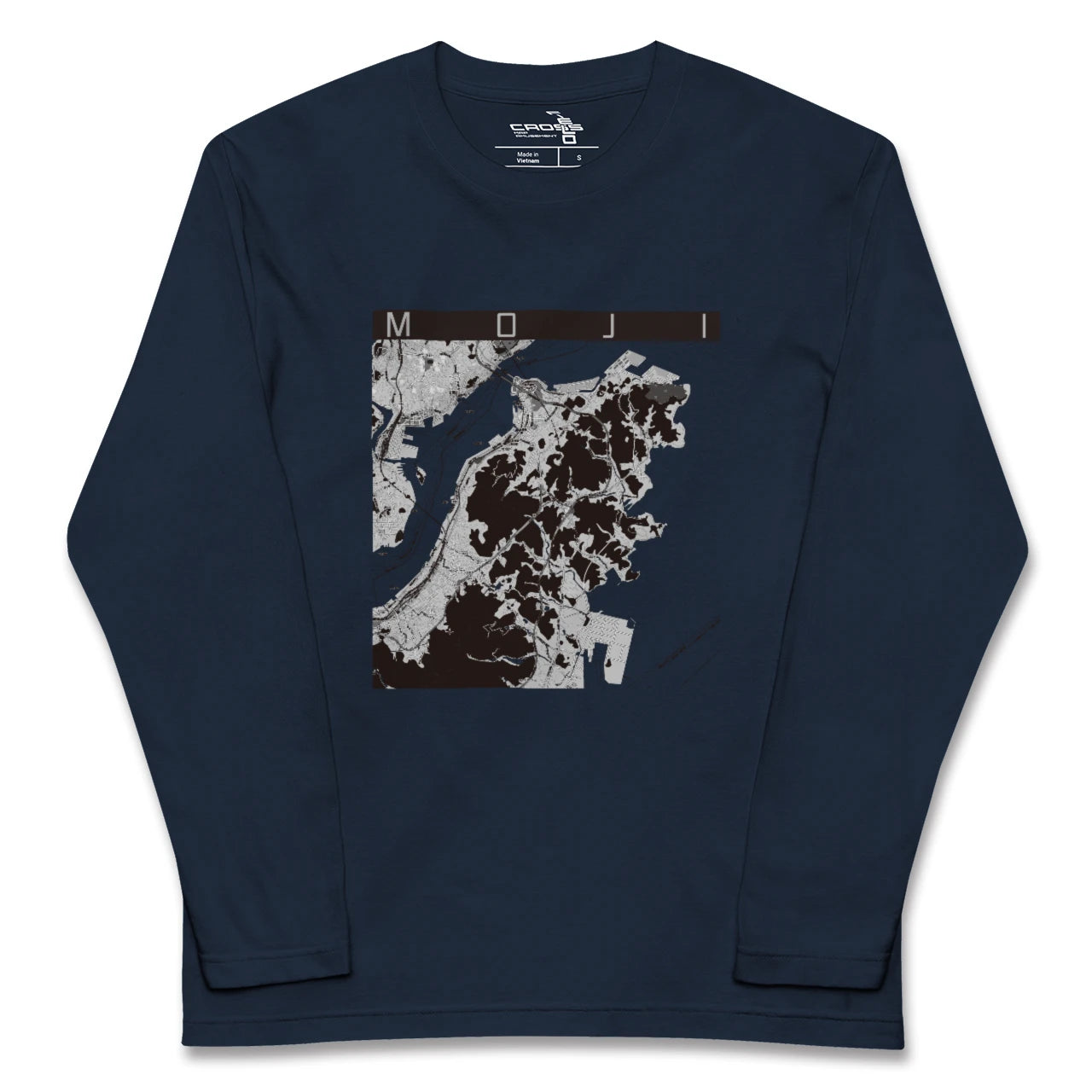【門司(福岡県)】地図柄ロングスリーブTシャツ