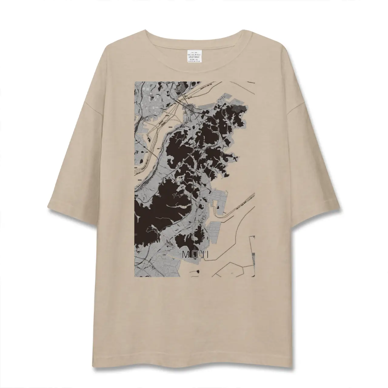 【門司(福岡県)】地図柄ビッグシルエットTシャツ