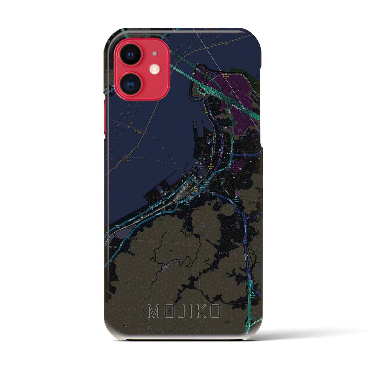 【門司港(福岡県)】地図柄iPhoneケース(バックカバータイプ)