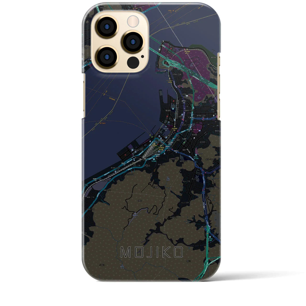【門司港(福岡県)】地図柄iPhoneケース(バックカバータイプ)