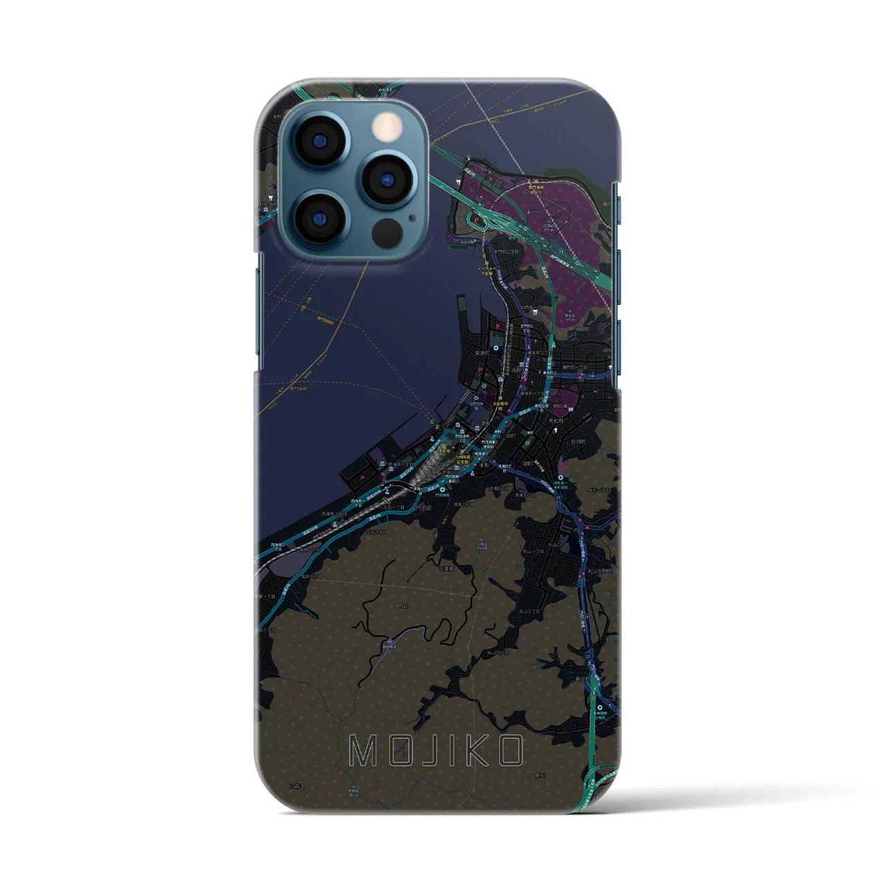 【門司港(福岡県)】地図柄iPhoneケース(バックカバータイプ)