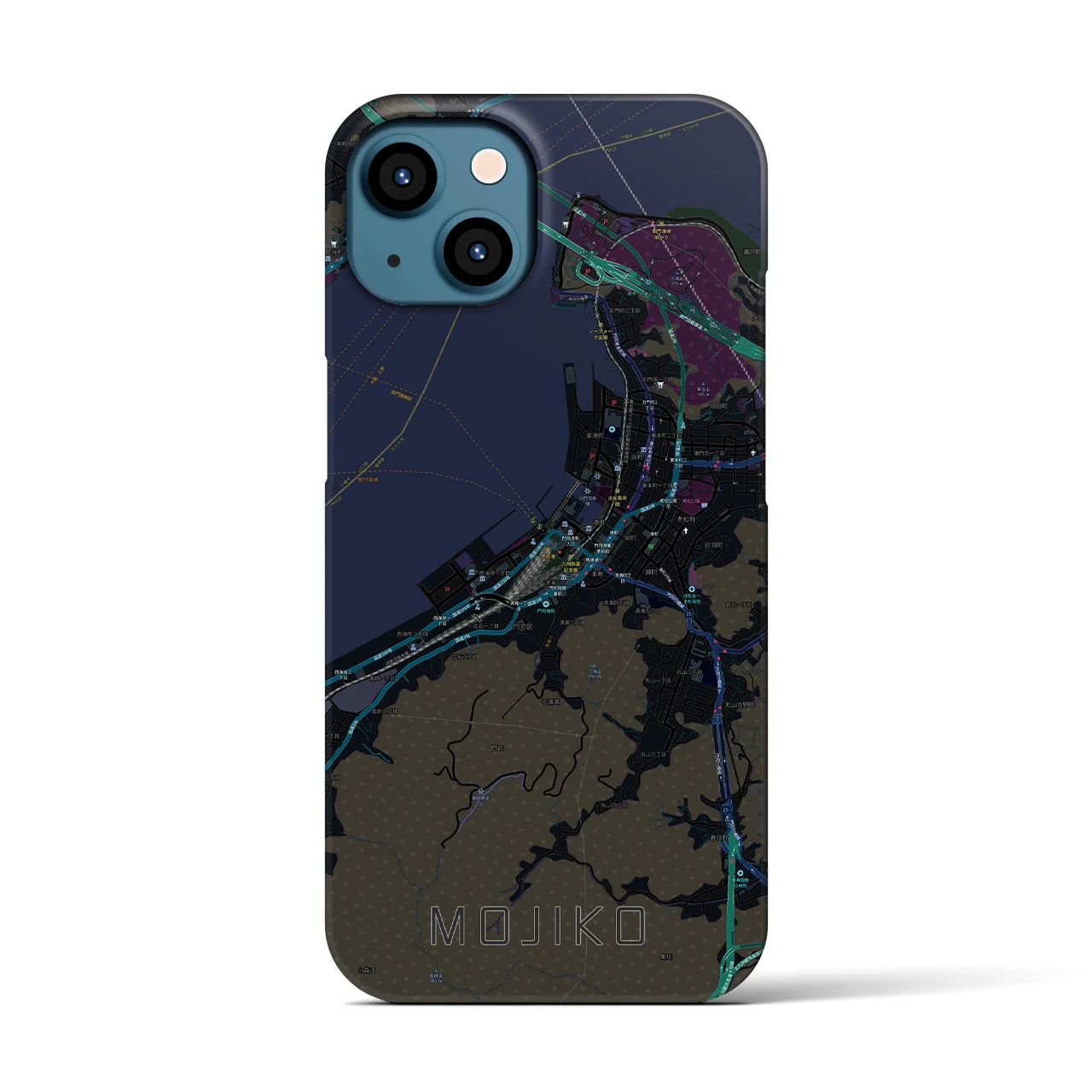 【門司港(福岡県)】地図柄iPhoneケース(バックカバータイプ)