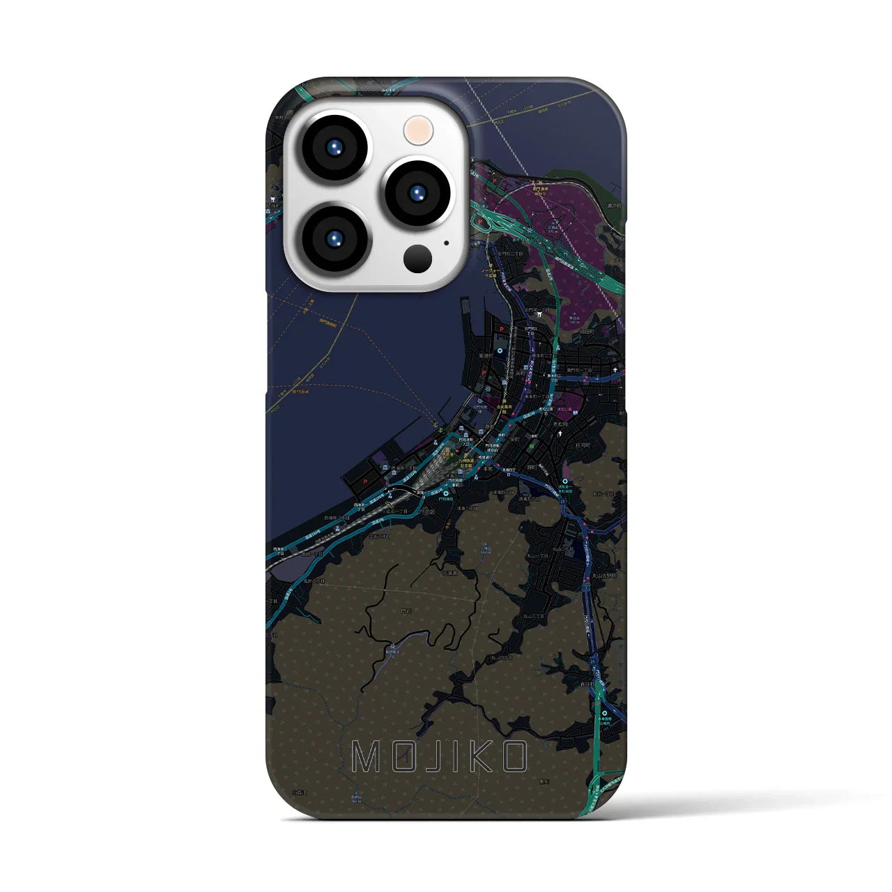 【門司港(福岡県)】地図柄iPhoneケース(バックカバータイプ)
