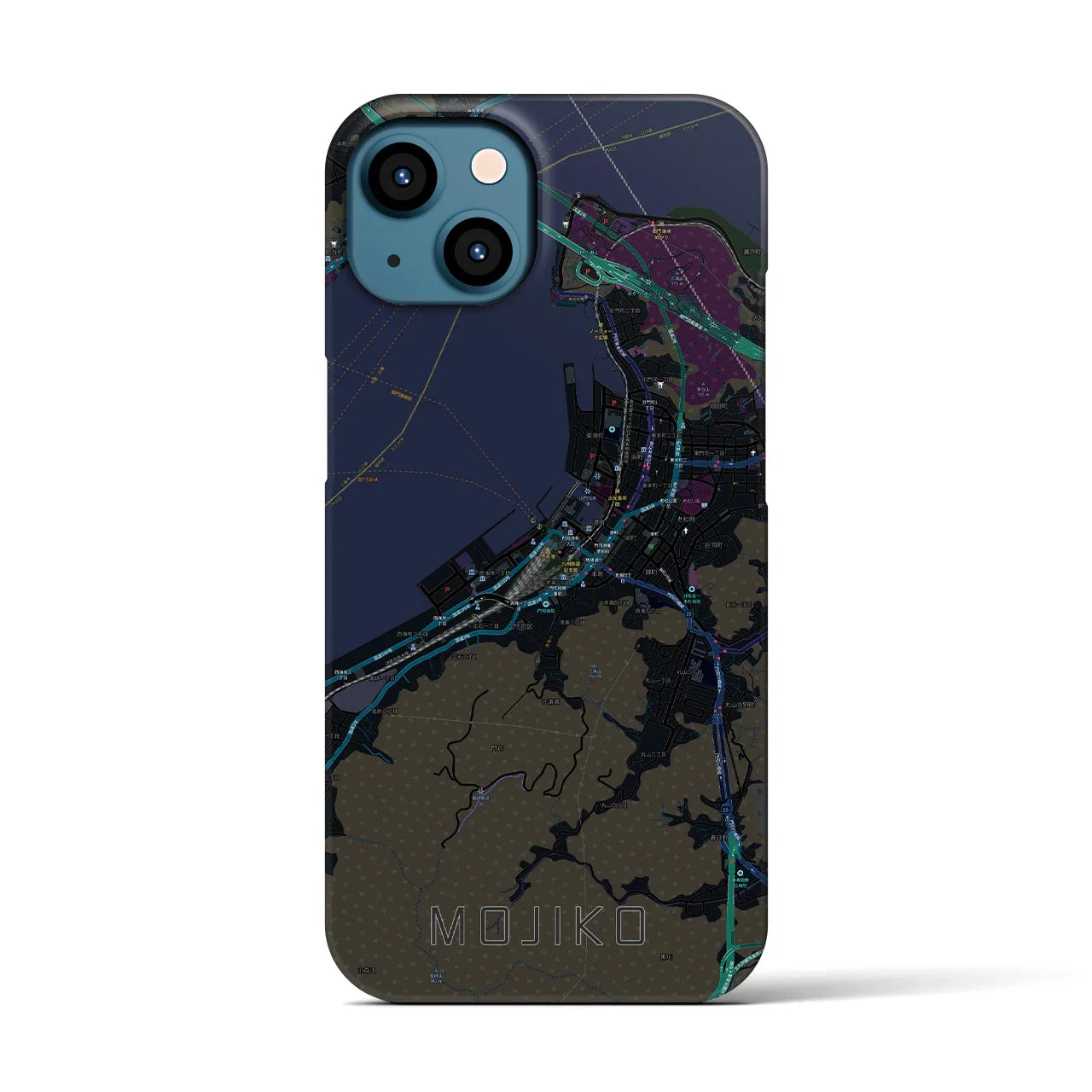 【門司港(福岡県)】地図柄iPhoneケース(バックカバータイプ)