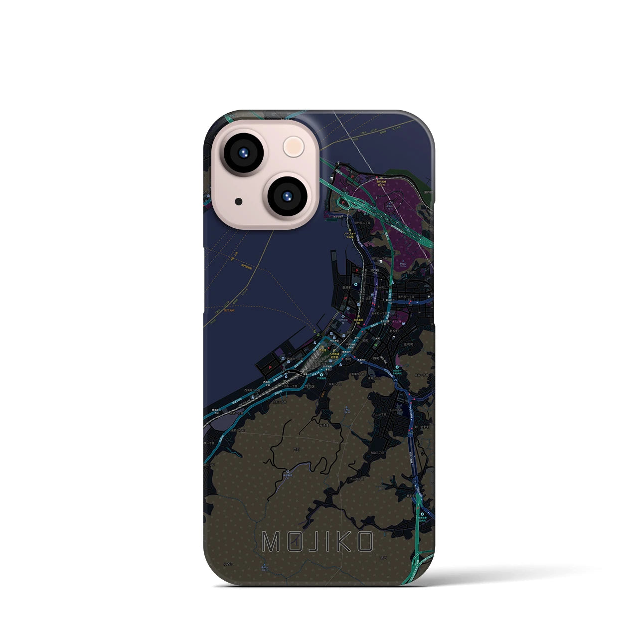 【門司港(福岡県)】地図柄iPhoneケース(バックカバータイプ)