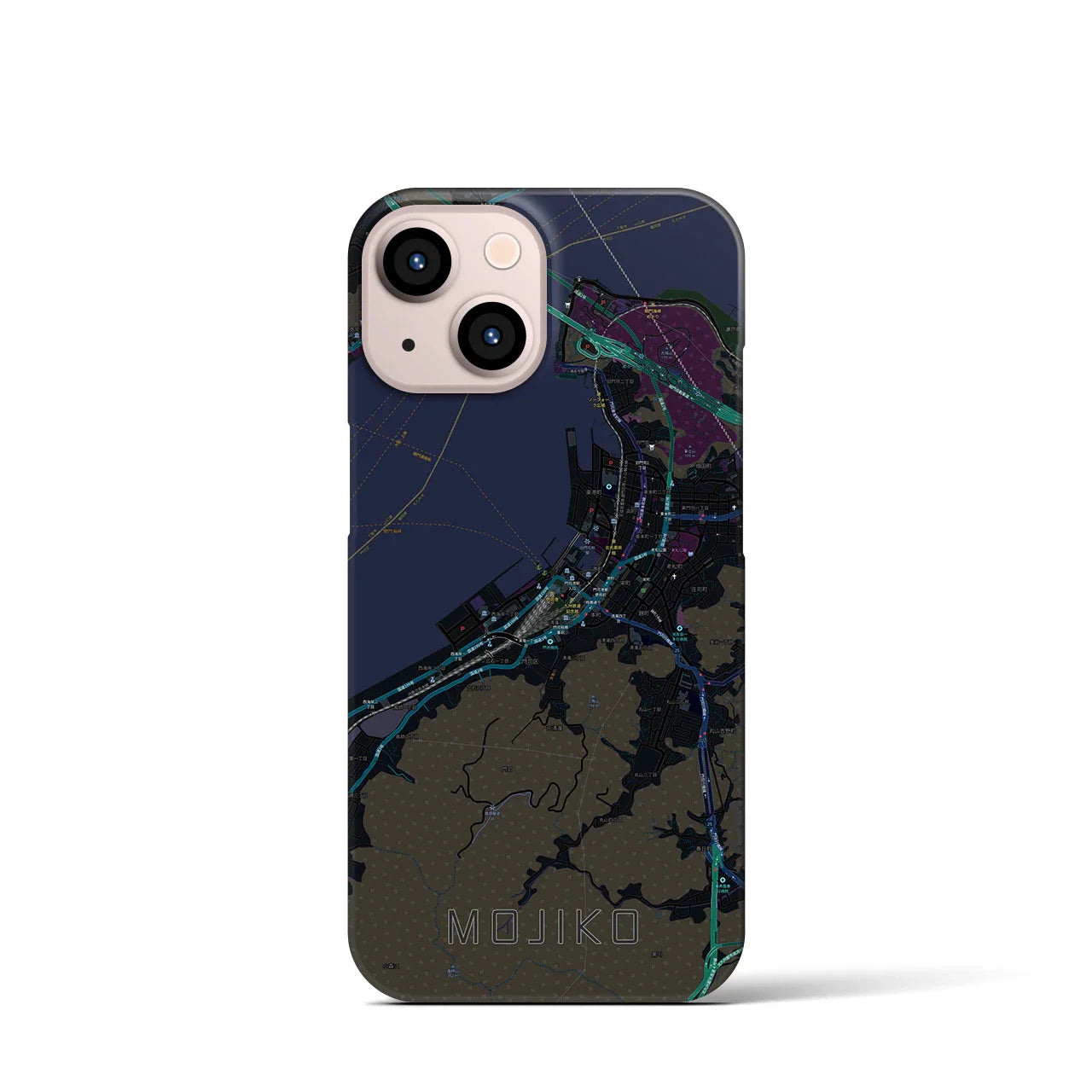 【門司港(福岡県)】地図柄iPhoneケース(バックカバータイプ)