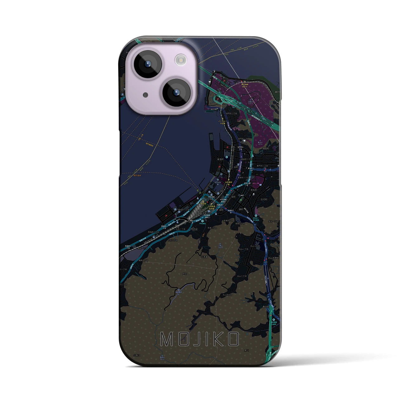 【門司港(福岡県)】地図柄iPhoneケース(バックカバータイプ)