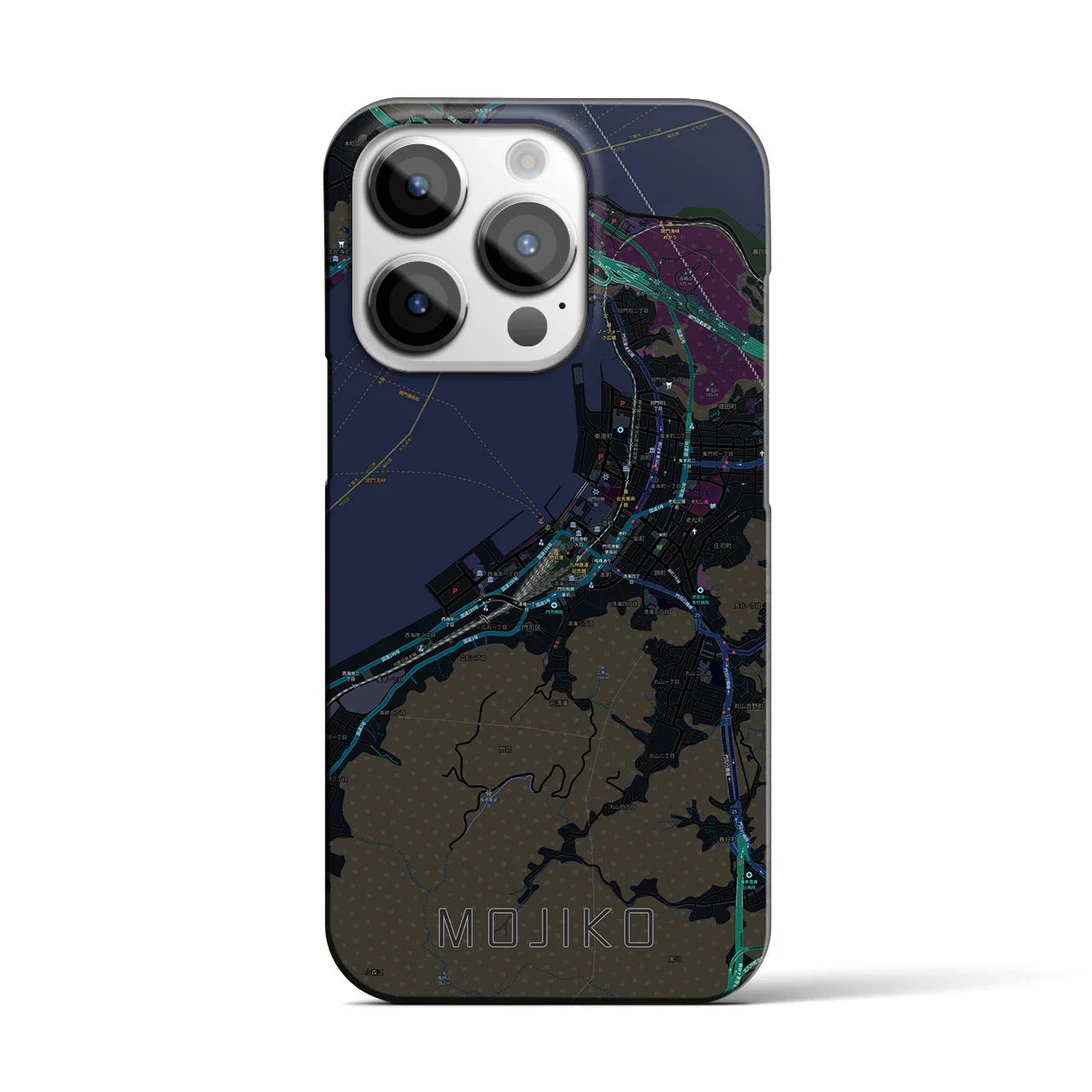 【門司港(福岡県)】地図柄iPhoneケース(バックカバータイプ)