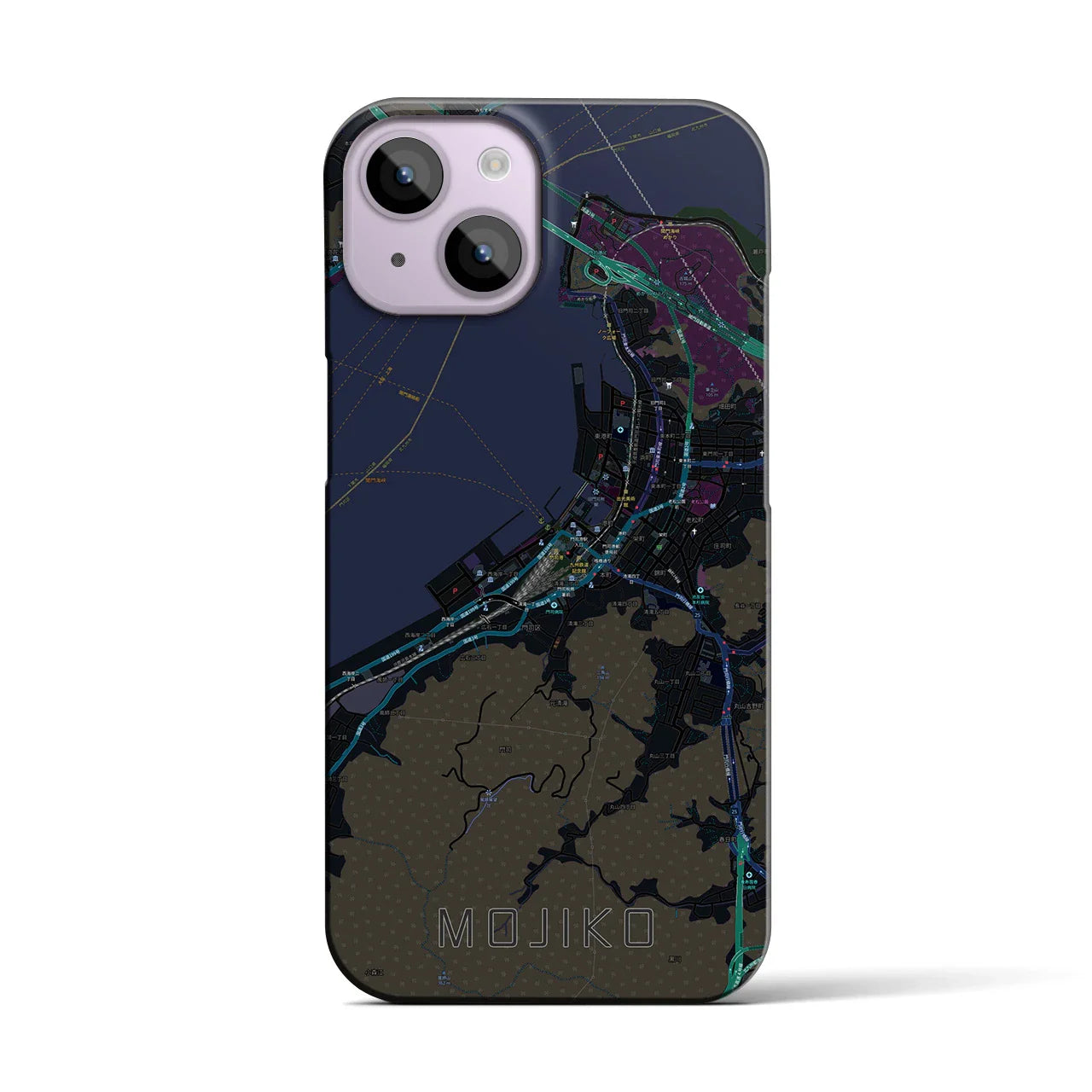 【門司港(福岡県)】地図柄iPhoneケース(バックカバータイプ)