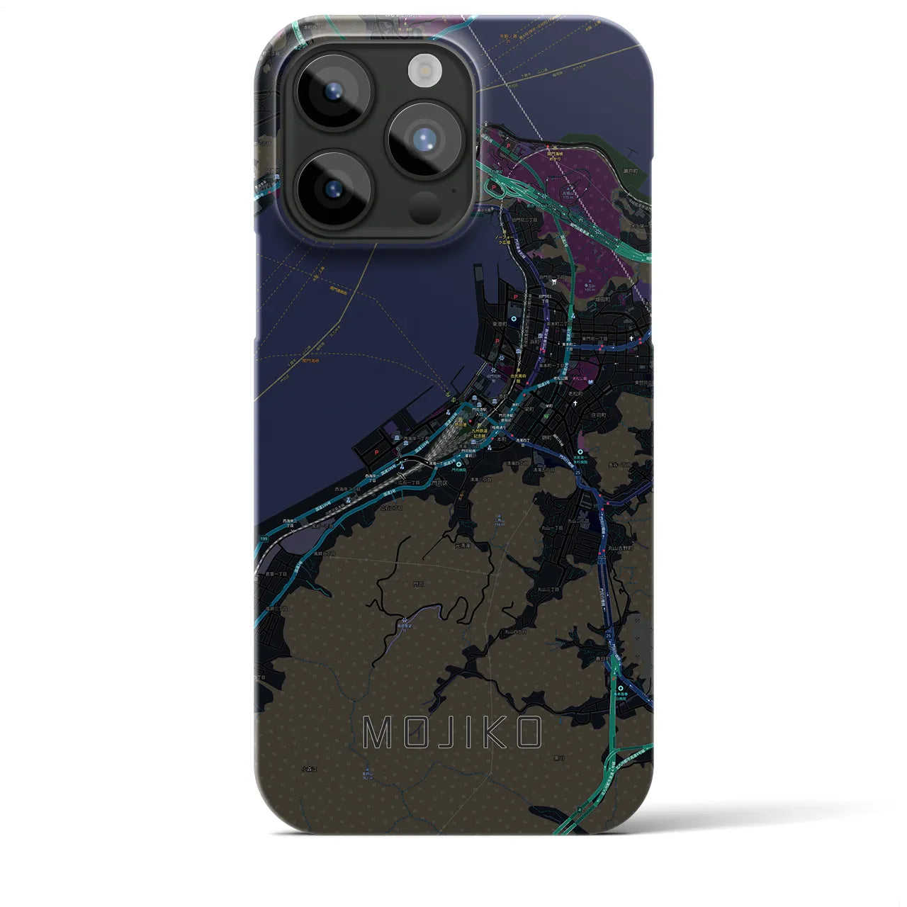【門司港(福岡県)】地図柄iPhoneケース(バックカバータイプ)