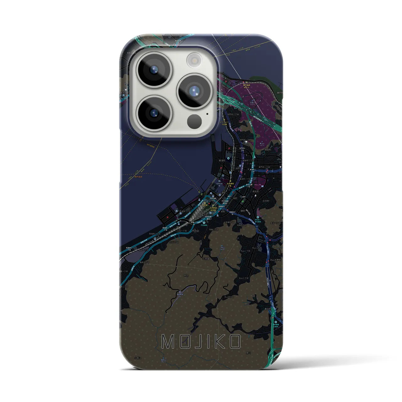【門司港(福岡県)】地図柄iPhoneケース(バックカバータイプ)