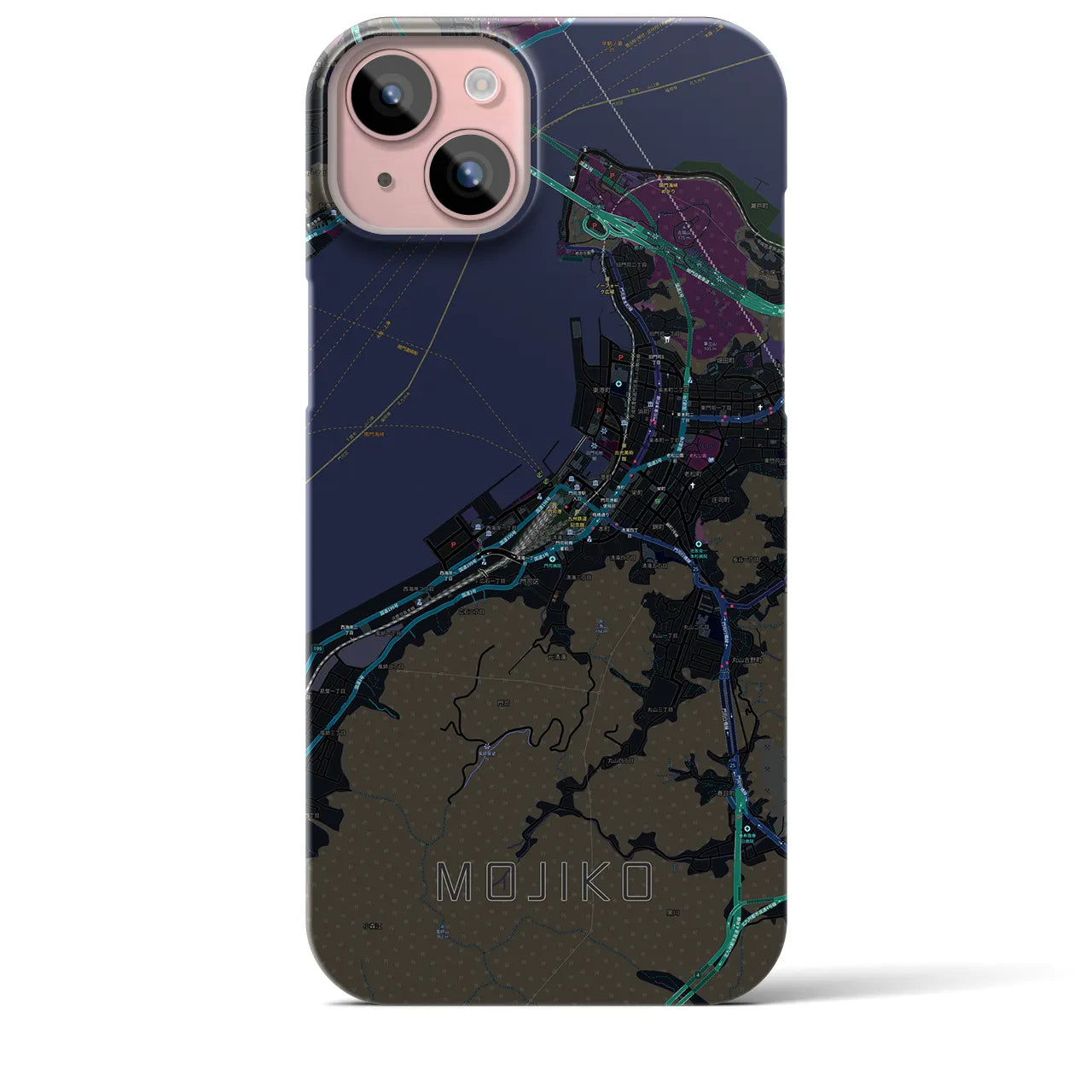【門司港(福岡県)】地図柄iPhoneケース(バックカバータイプ)