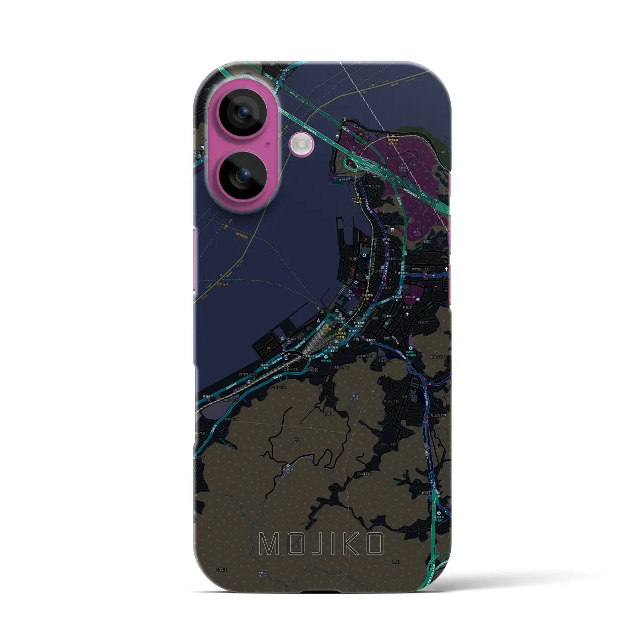 【門司港(福岡県)】地図柄iPhoneケース(バックカバータイプ)