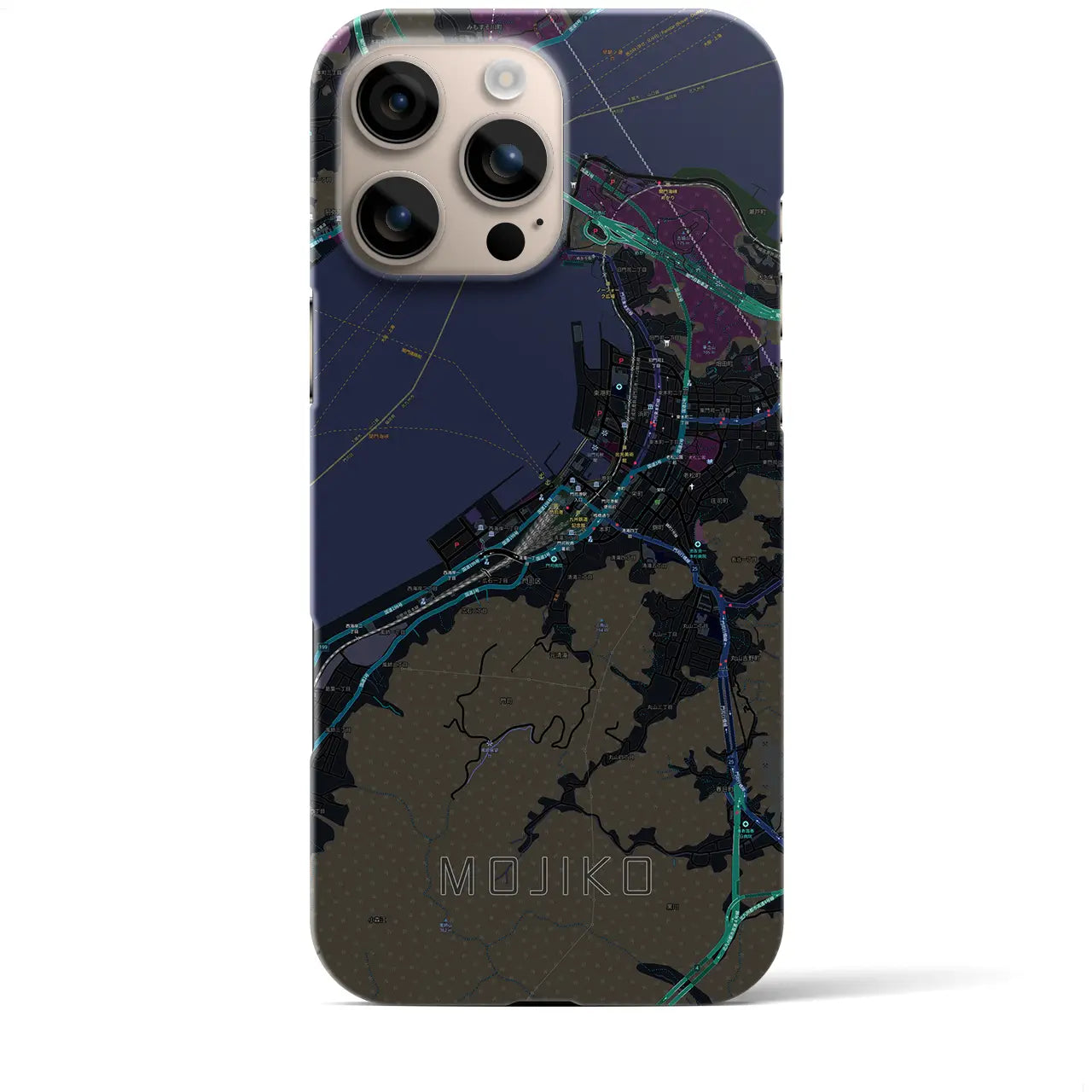 【門司港(福岡県)】地図柄iPhoneケース(バックカバータイプ)