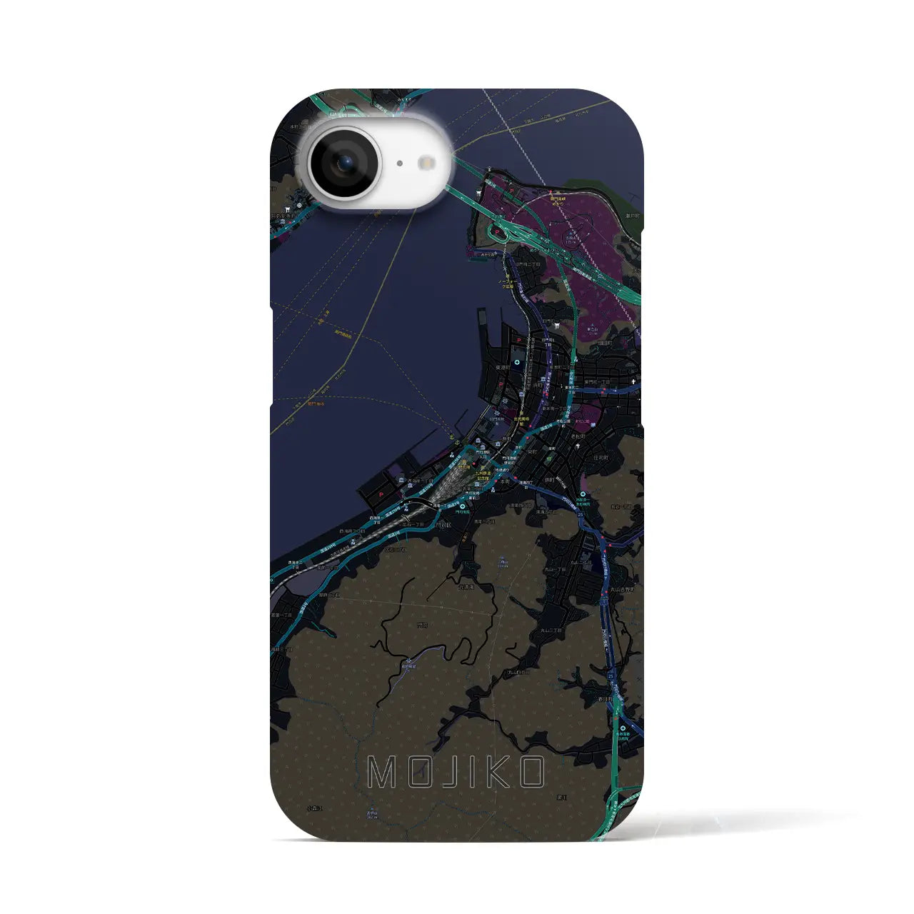 【門司港(福岡県)】地図柄iPhoneケース(バックカバータイプ)