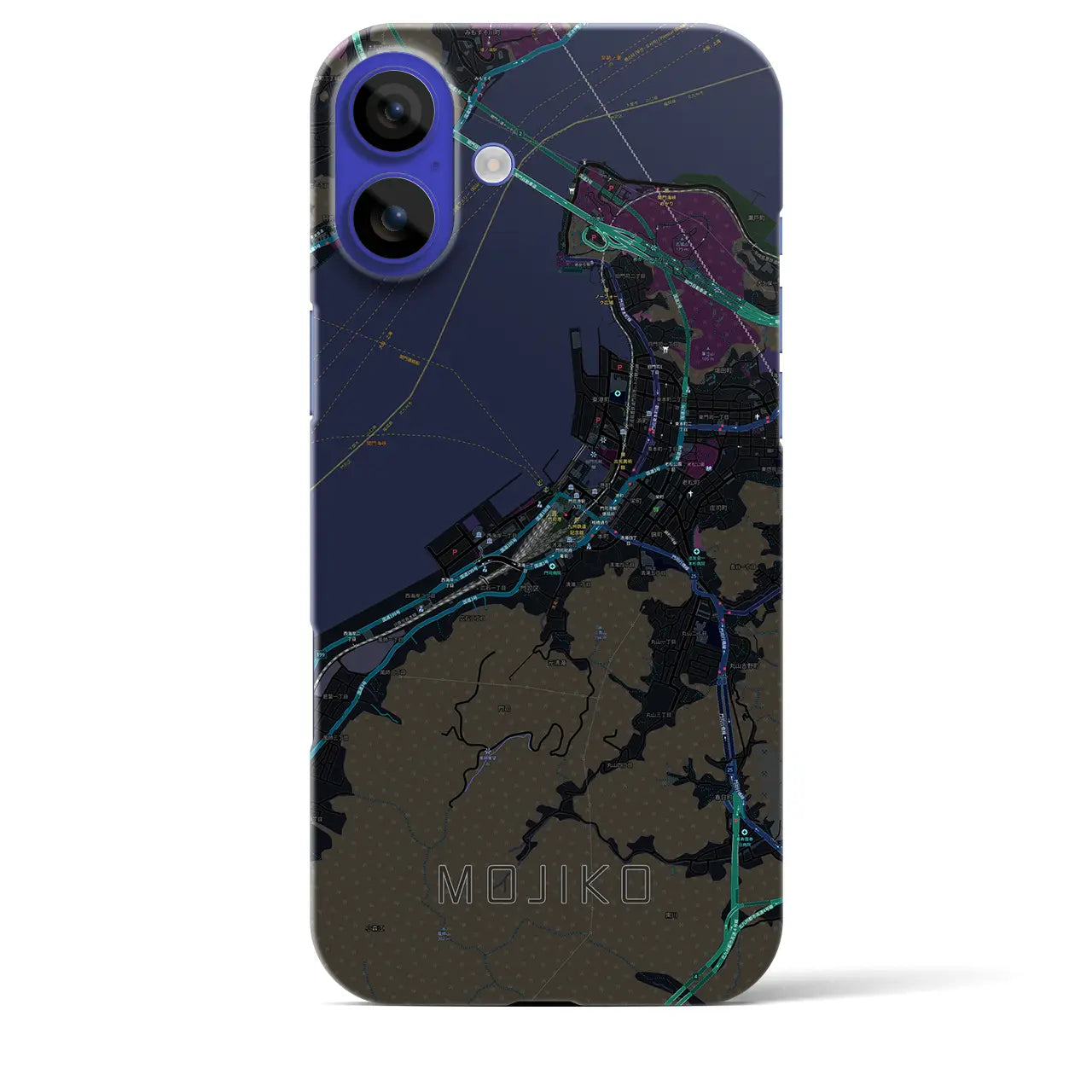 【門司港(福岡県)】地図柄iPhoneケース(バックカバータイプ)