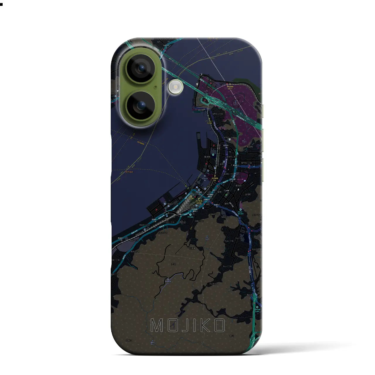 【門司港(福岡県)】地図柄iPhoneケース(バックカバータイプ)