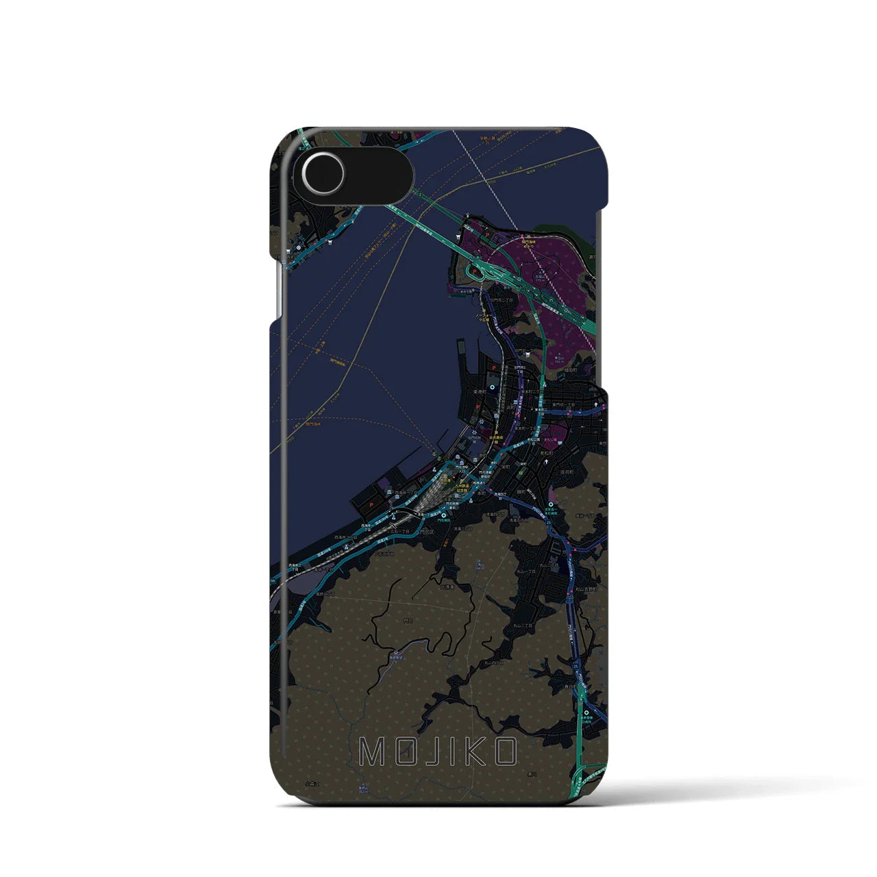 【門司港(福岡県)】地図柄iPhoneケース(バックカバータイプ)