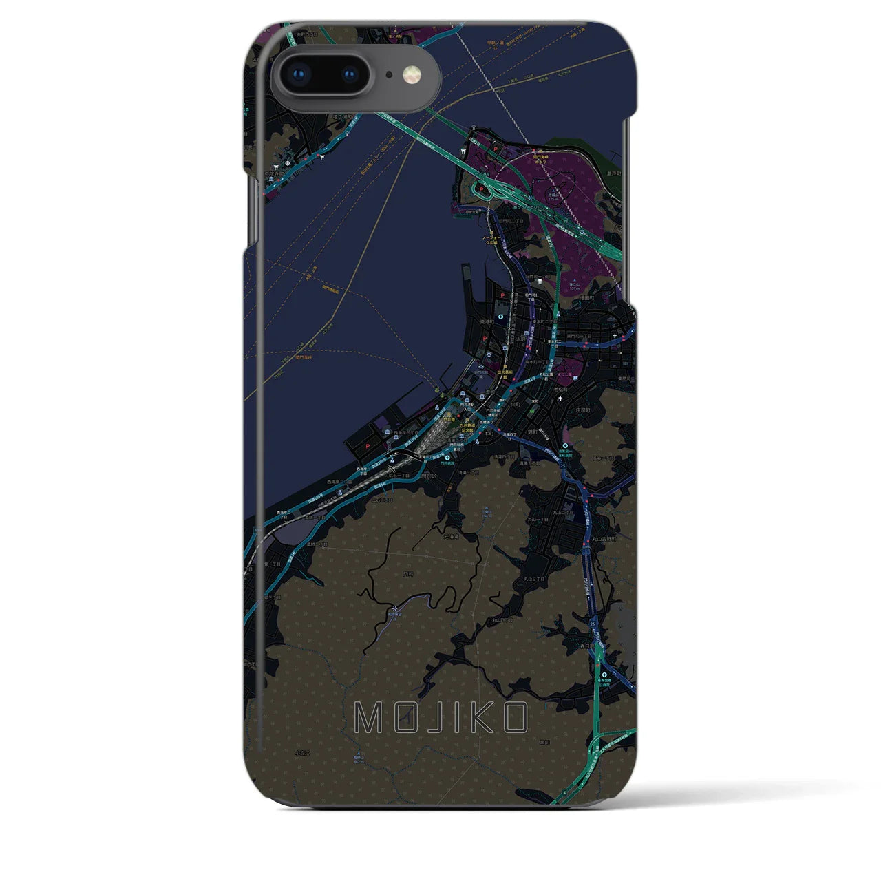 【門司港(福岡県)】地図柄iPhoneケース(バックカバータイプ)