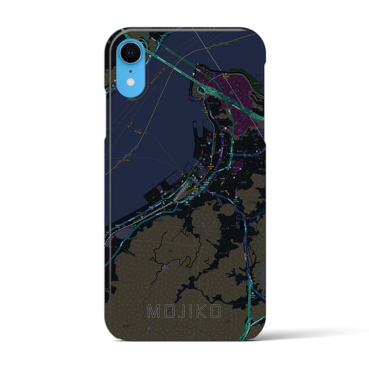 【門司港(福岡県)】地図柄iPhoneケース(バックカバータイプ)