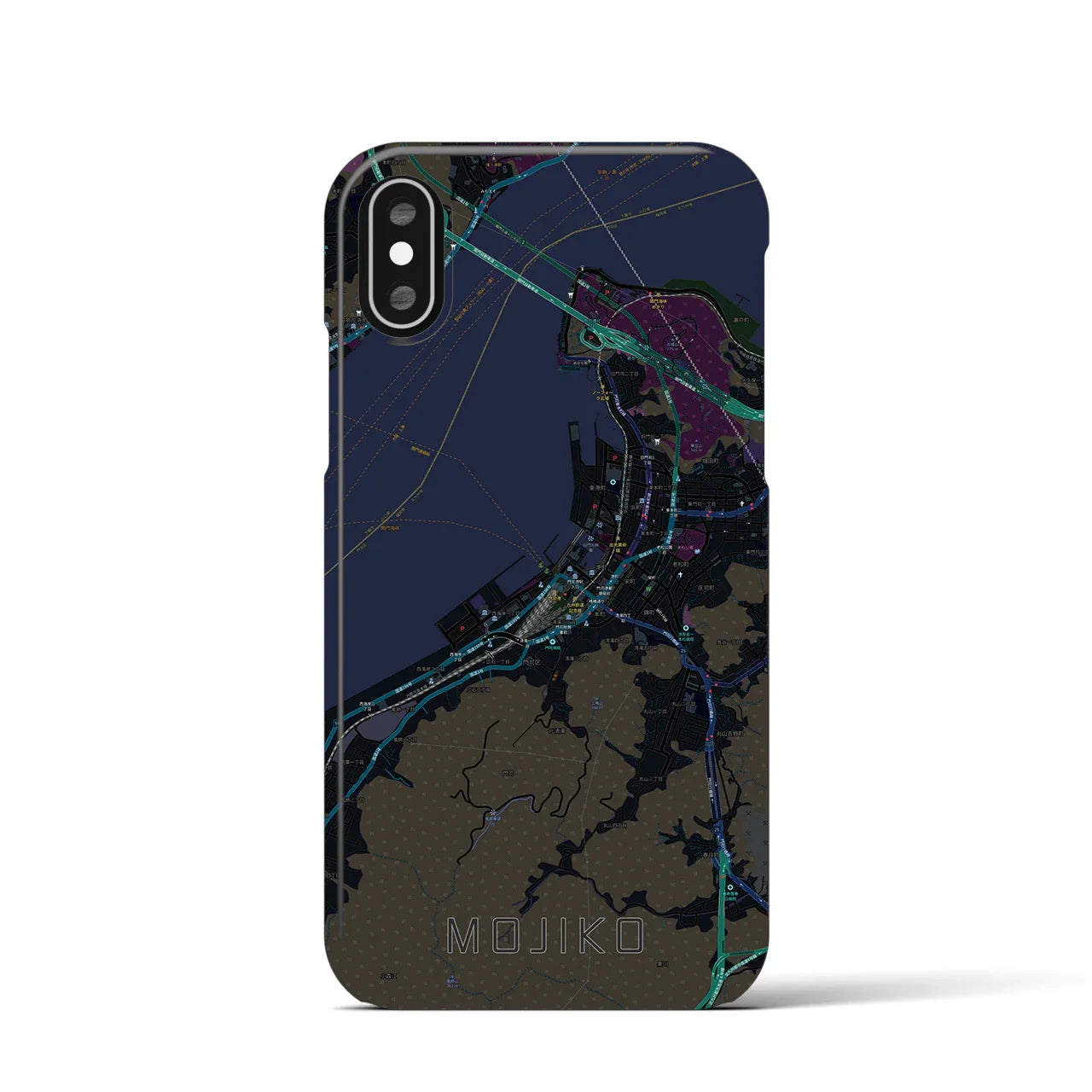 【門司港(福岡県)】地図柄iPhoneケース(バックカバータイプ)