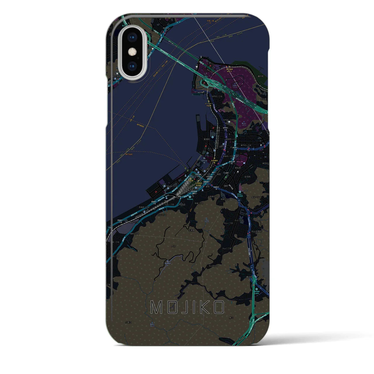 【門司港(福岡県)】地図柄iPhoneケース(バックカバータイプ)